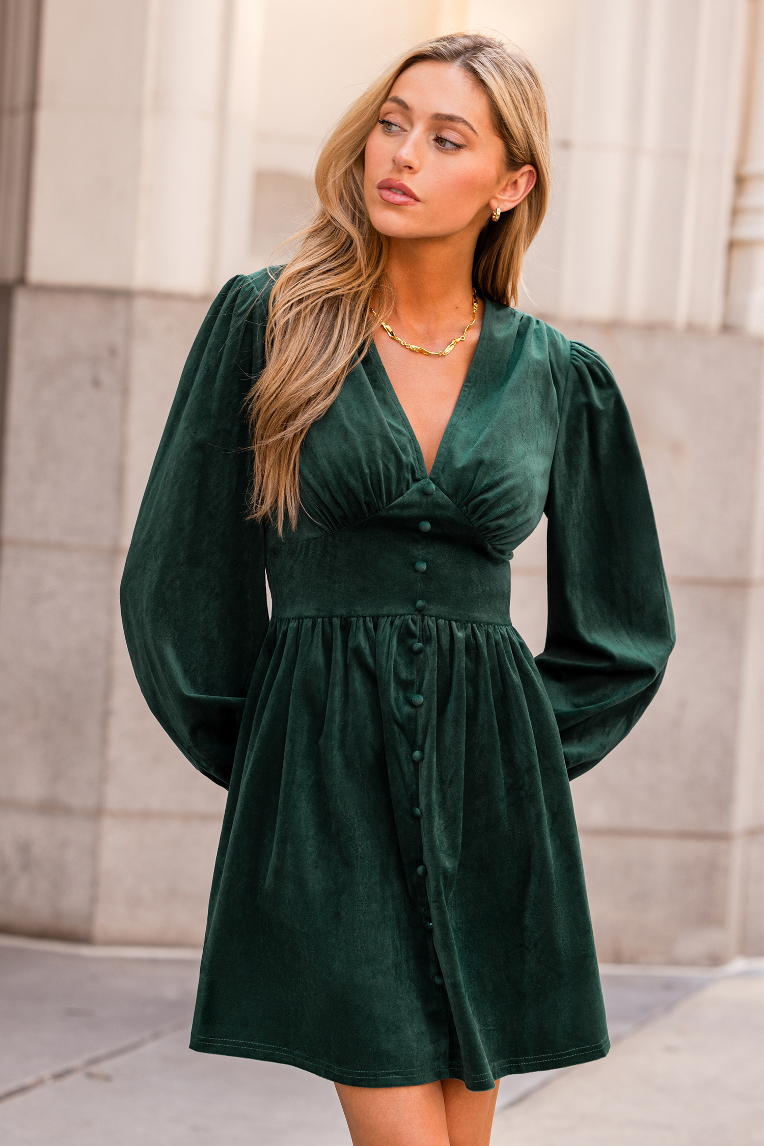 Twilight Grove Green Mini Dress