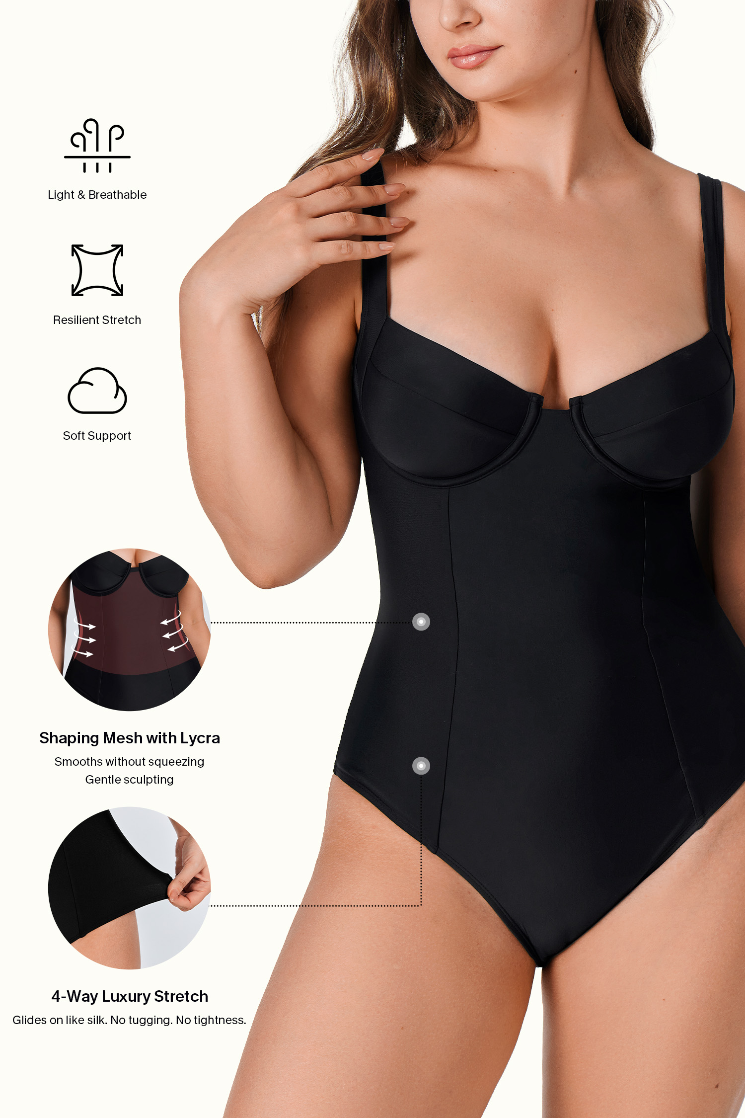 Retro Revival Flex Support One-Piece Swimsuit