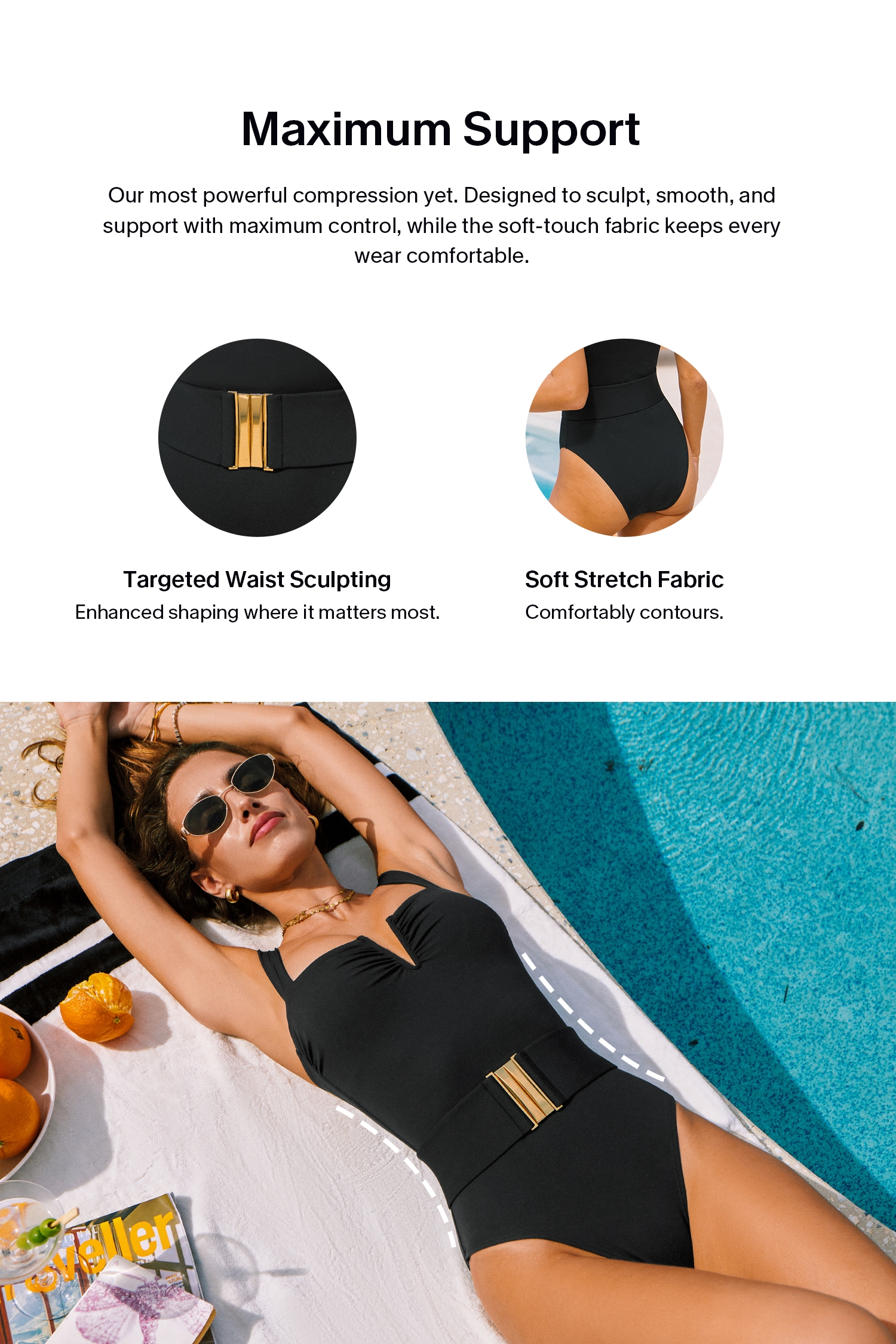 Airy Palms Black Bikini Set