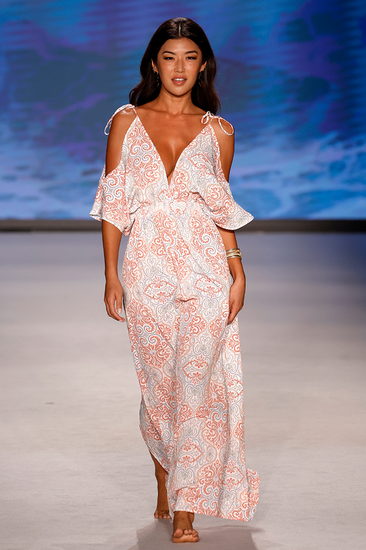 Myra Plunge Dolman Sleeve Split Dress