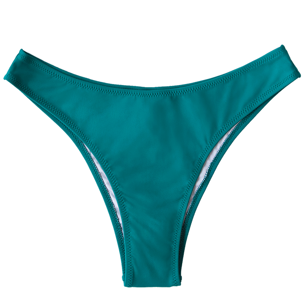 Teal High Cut Cheeky Bikini Bottom