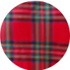 Red Belted Plaid Ruched Dress