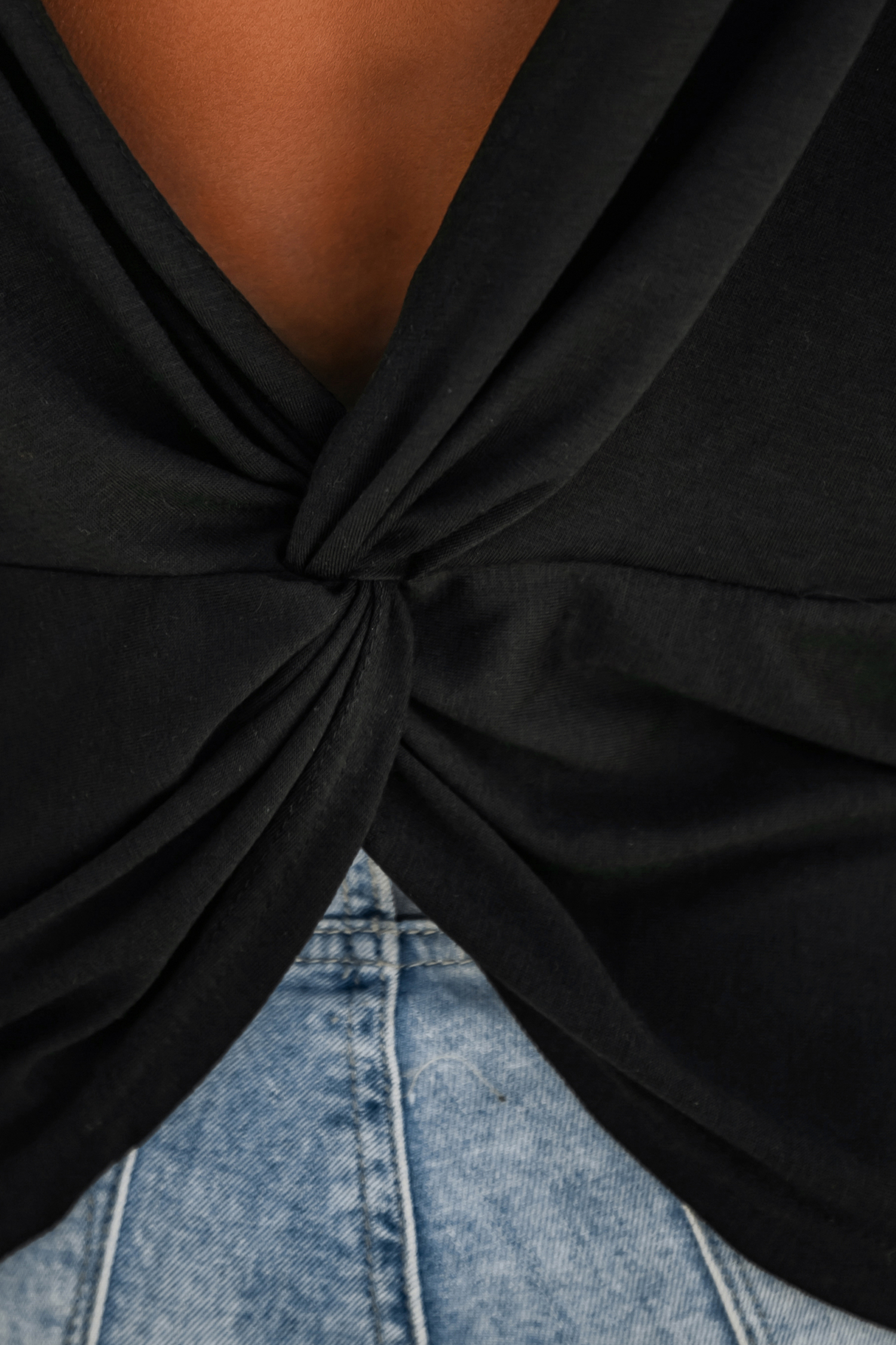 Twist-Back Short Sleeve Top