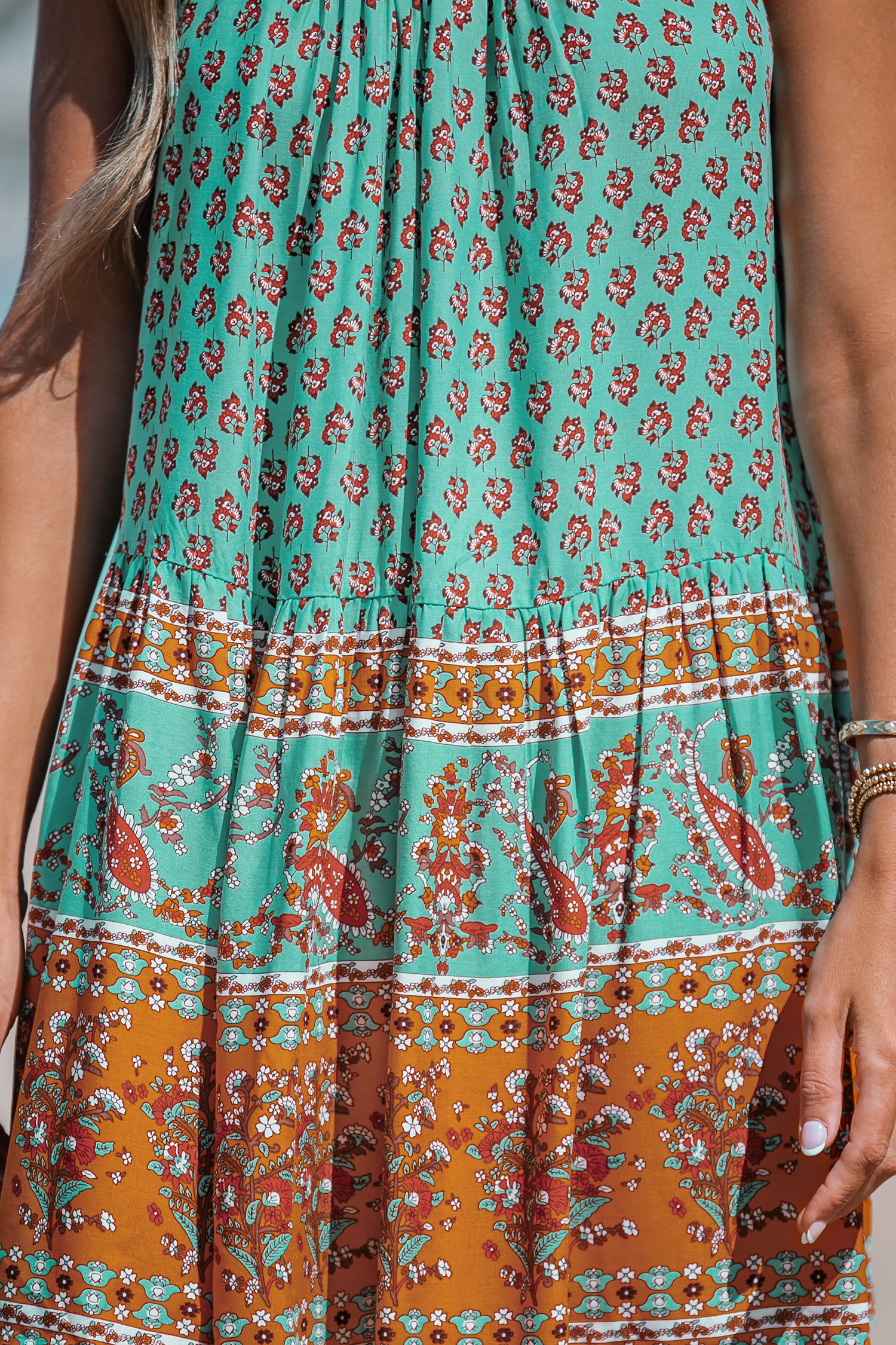 Paisley Floral Print Mini Dress