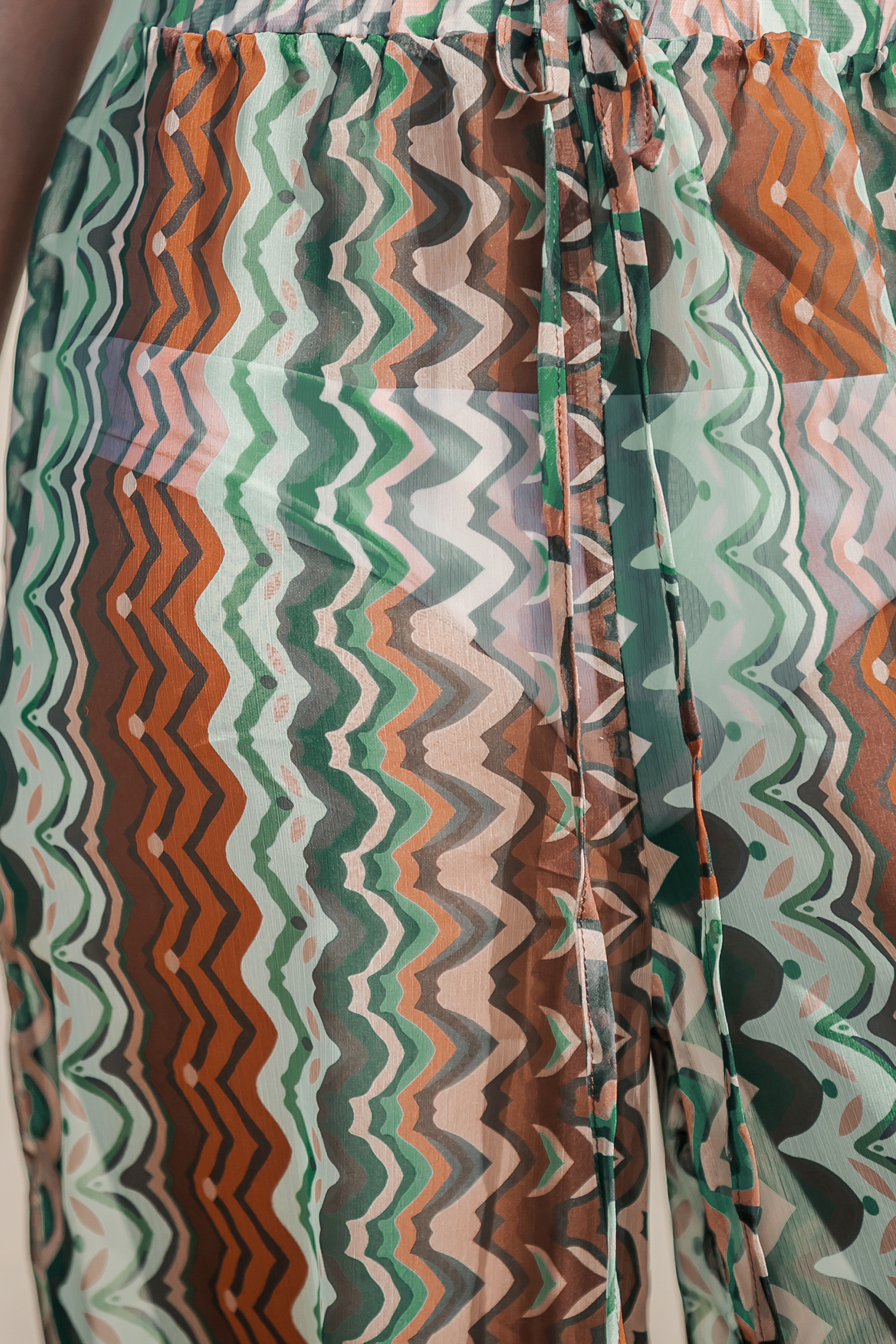 Multicolored Chevron Cover-Up Dress