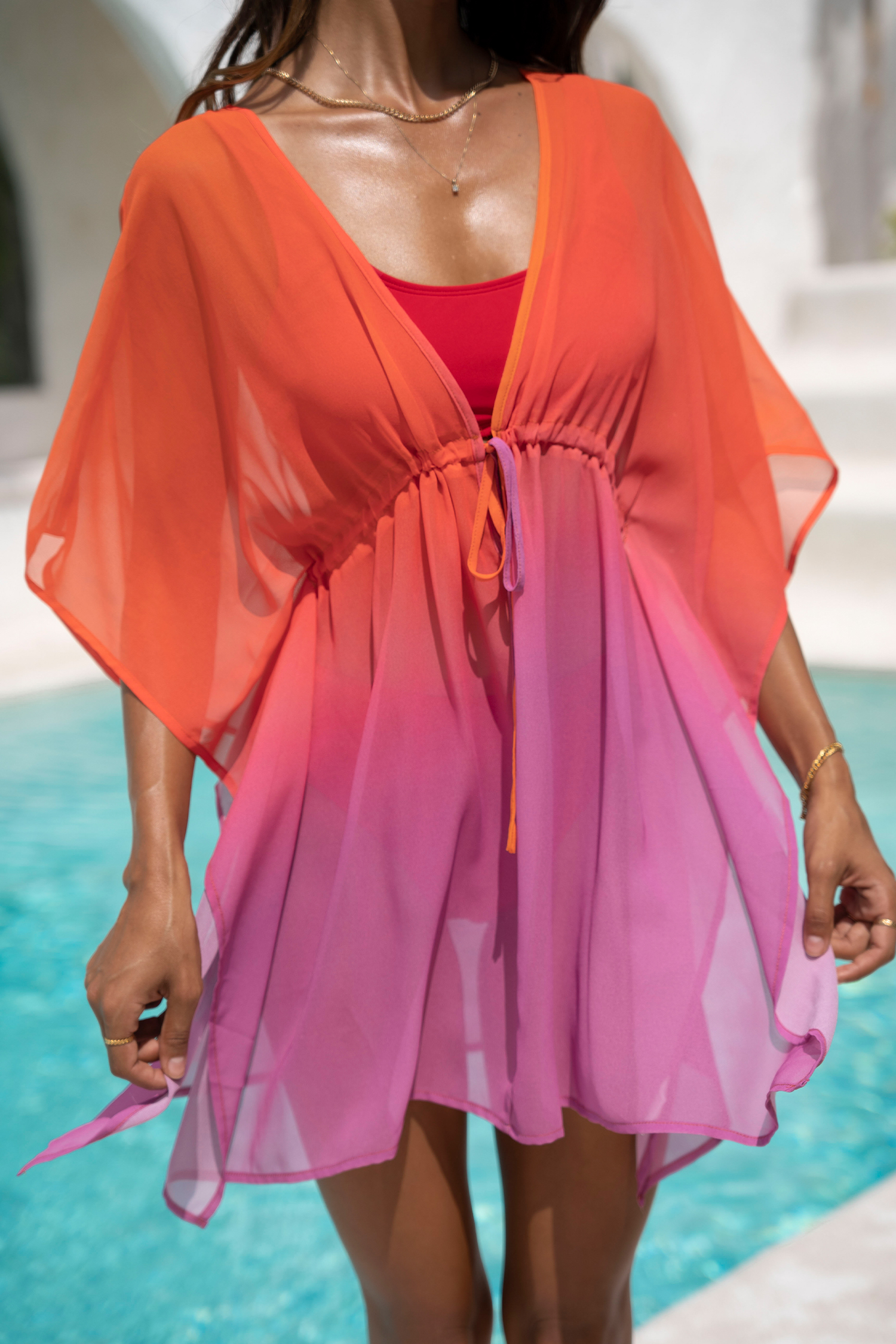 Ombre Wash Mini Cover-Up Dress