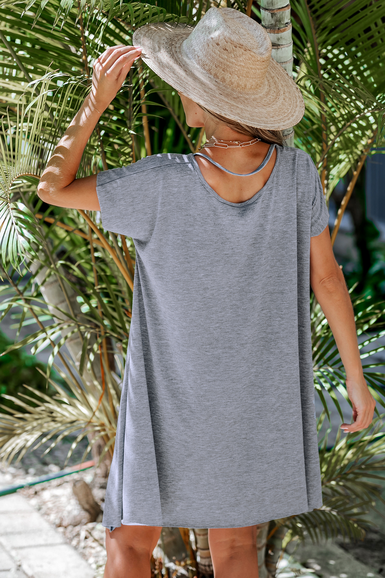 Heathered Knit Mini T-Shirt Dress Heathered Knit Mini T-Shirt Dress