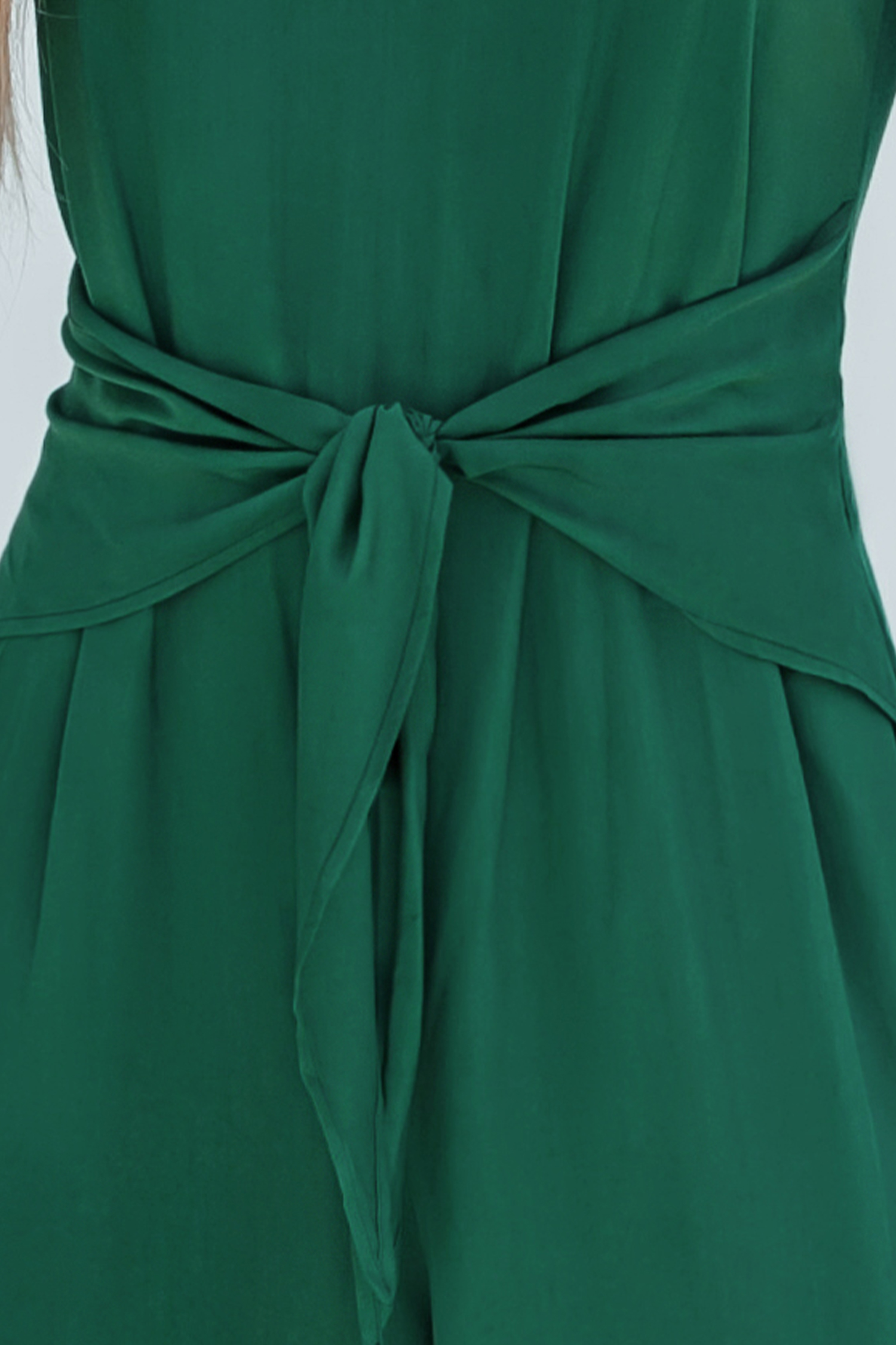 Emerald Knotted Belt Jumpsuit