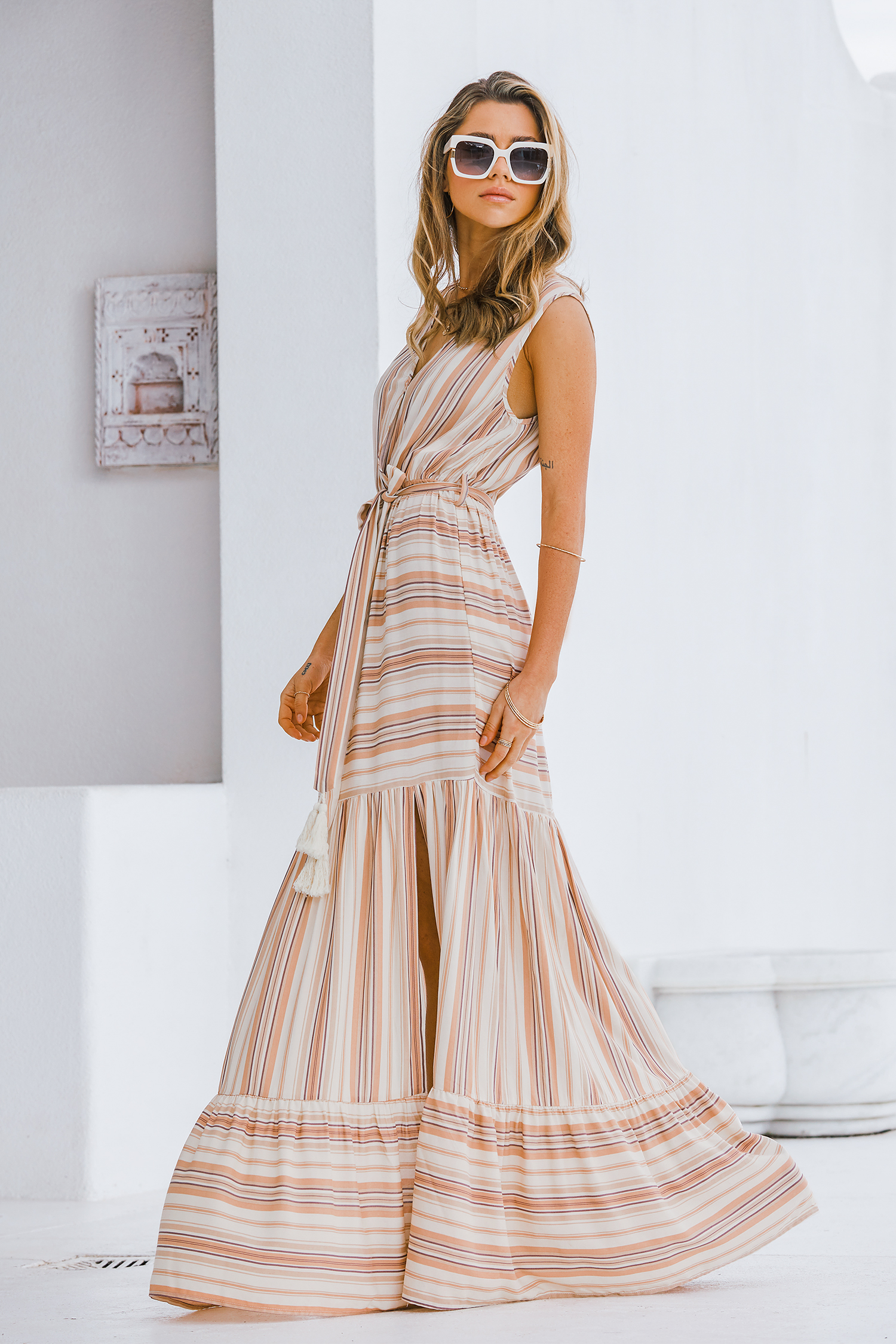 Look Of Leisure Ruffled Maxi Dress main image 1