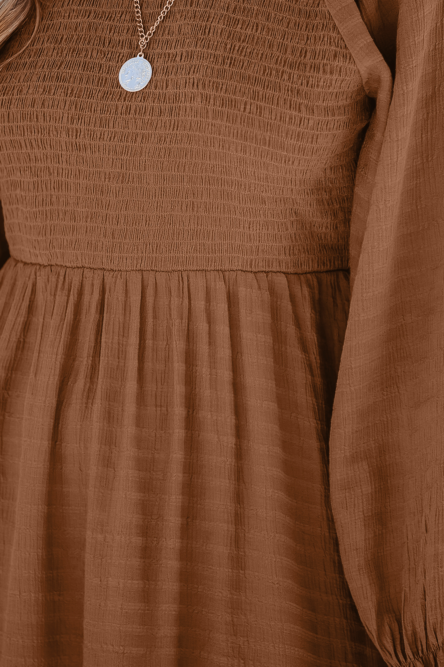 Shadow Striped Smocked Mini Dress