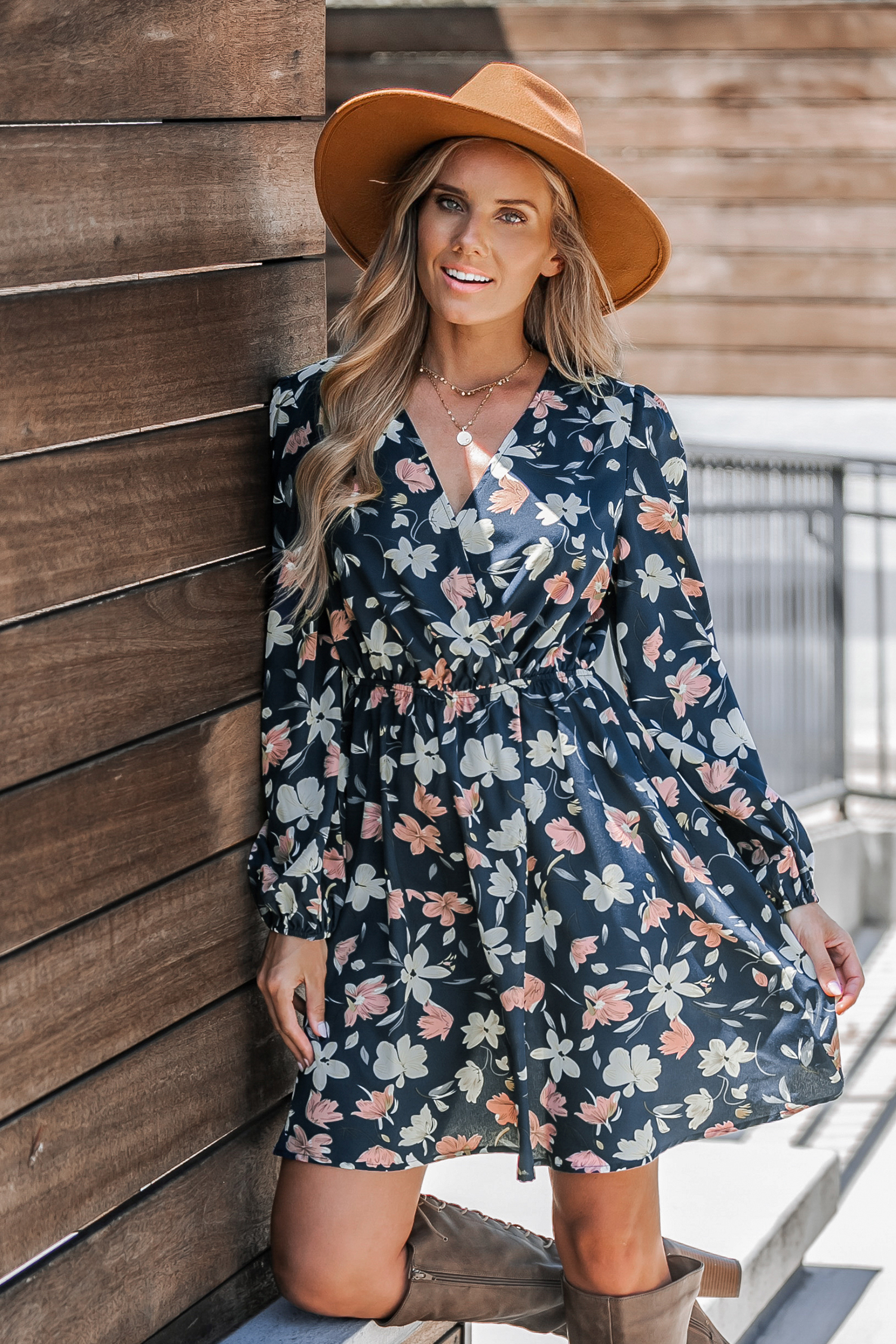 Floral Print Mini A-Line Dress