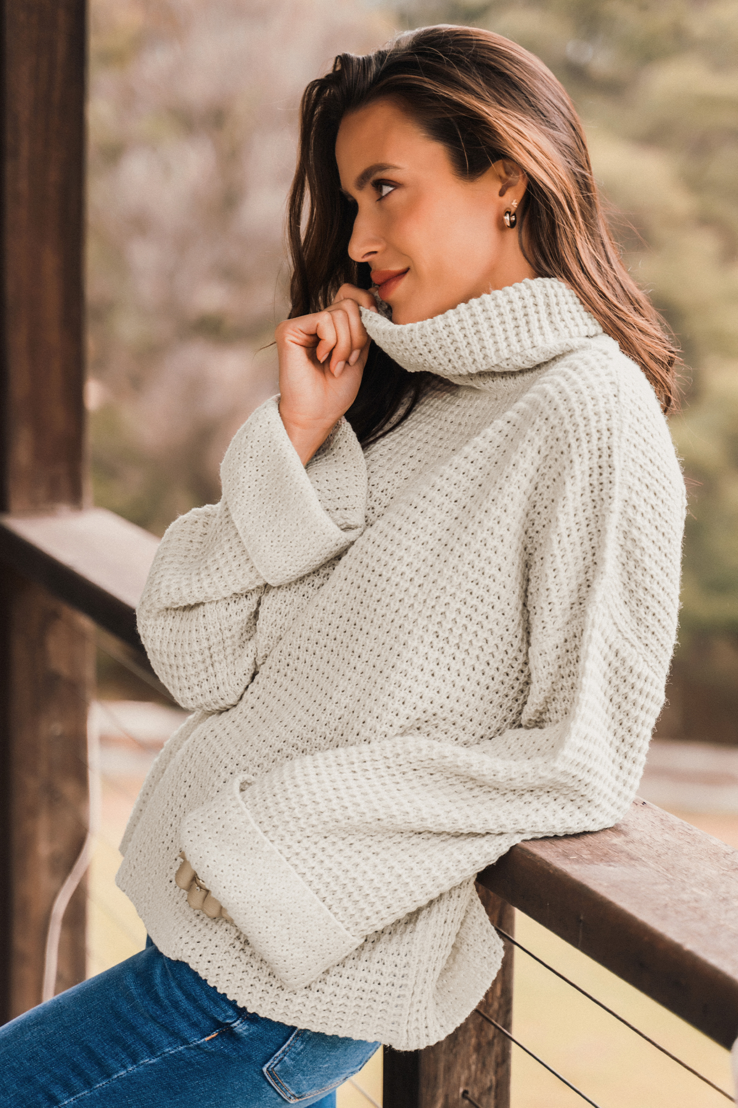 トップス Drop Shoulder Turtle-Neck Knit Amazon.com: The Drop Women's Grayson Super Soft Drop