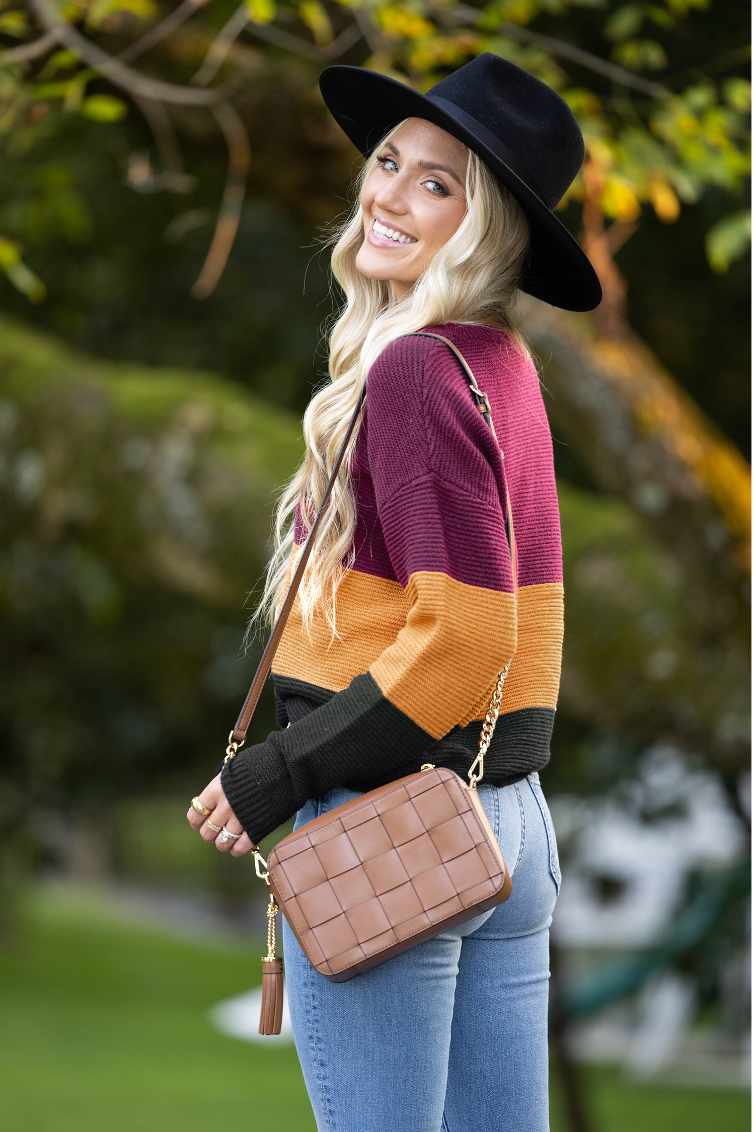 Colorblock Striped Rib Jumper