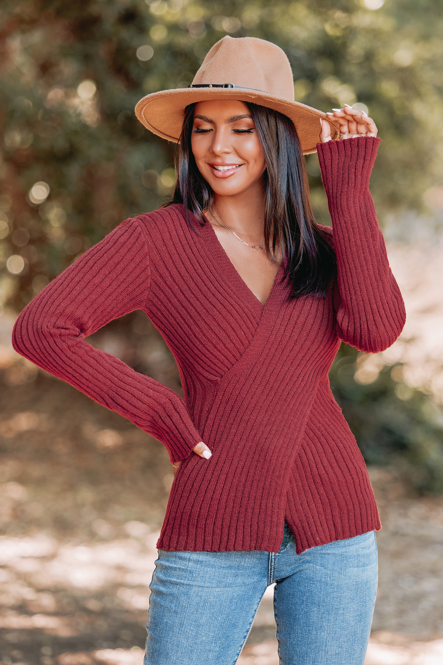 Classic Cozy Rib Wrap Sweater