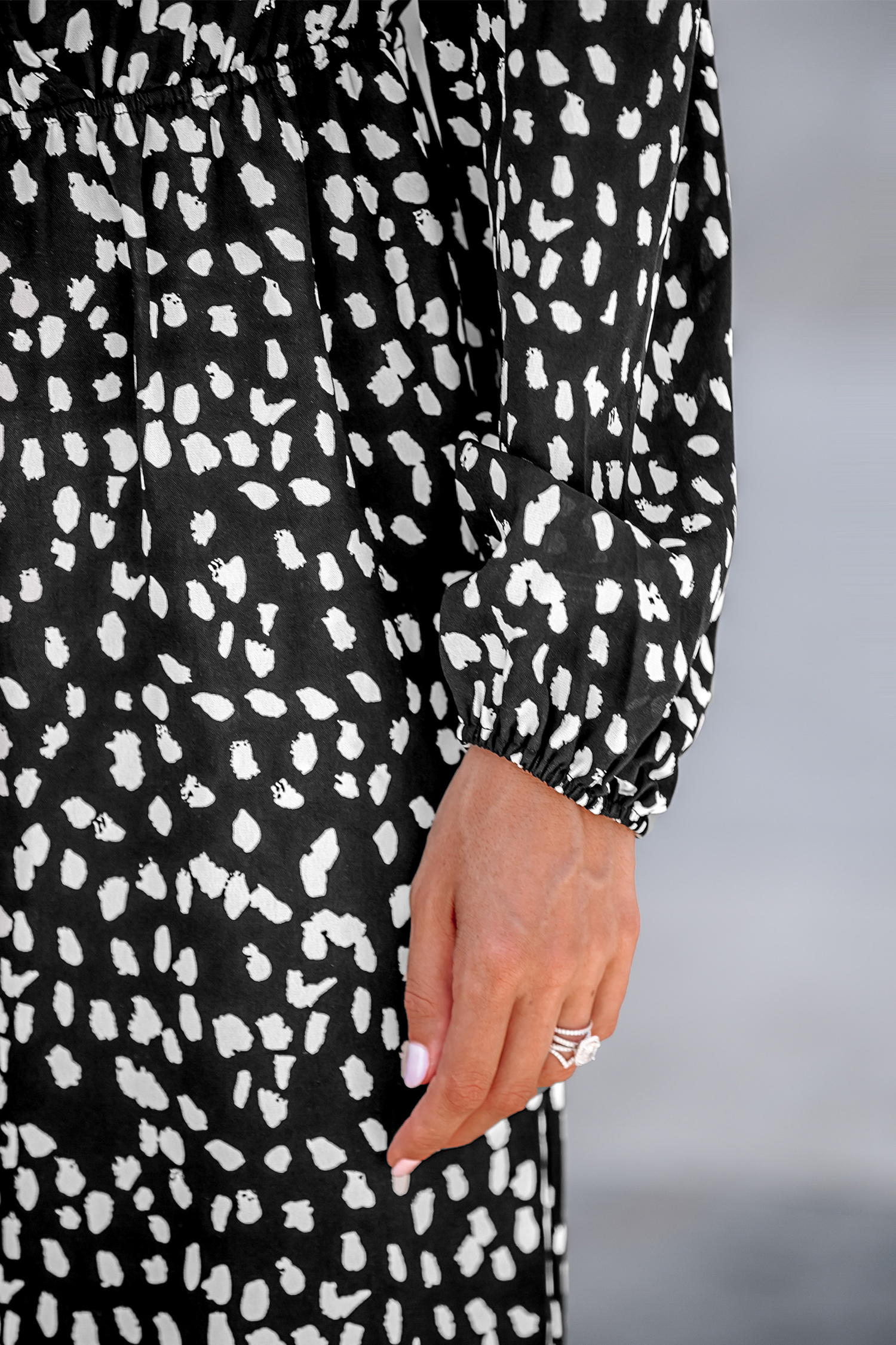 Abstract Print Wide Leg Jumpsuit