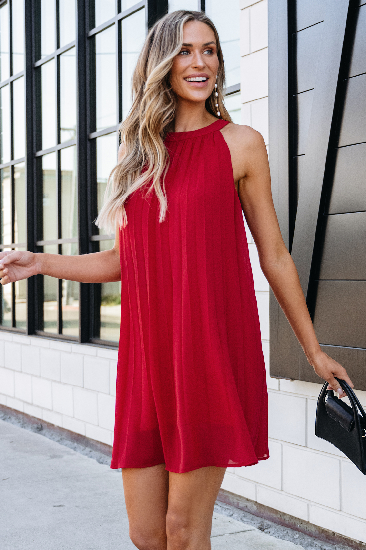 After Hours Sleeveless Flowy Mini Dress