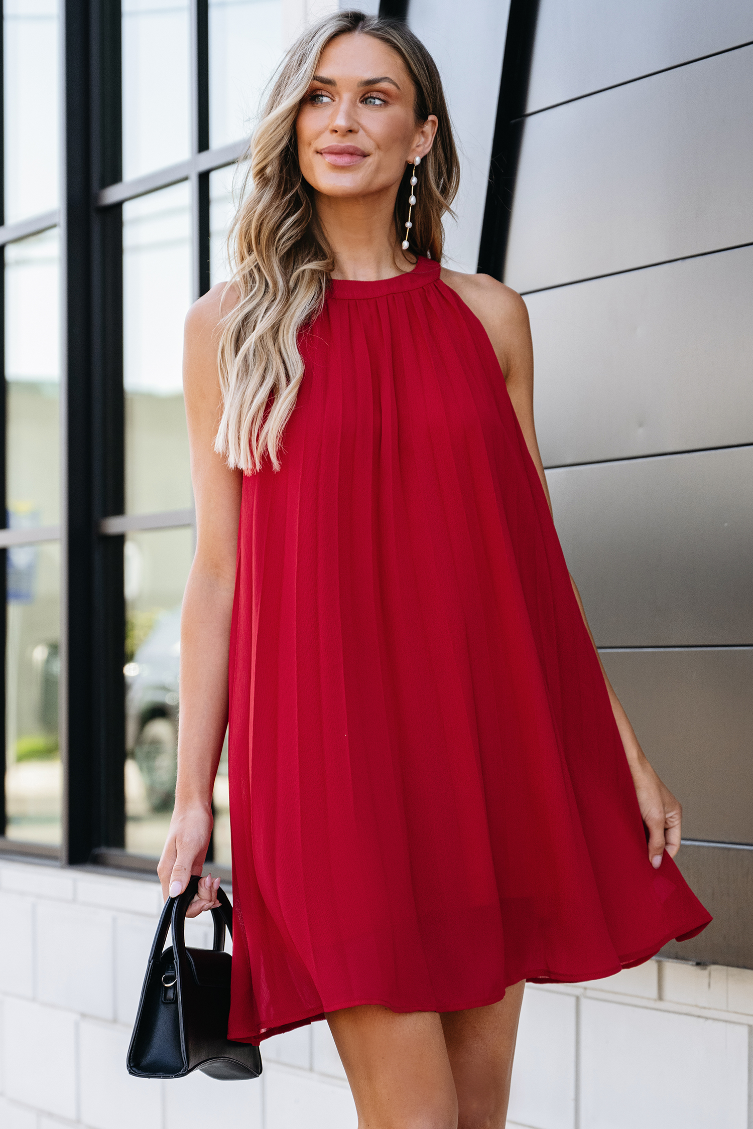 After Hours Sleeveless Flowy Mini Dress