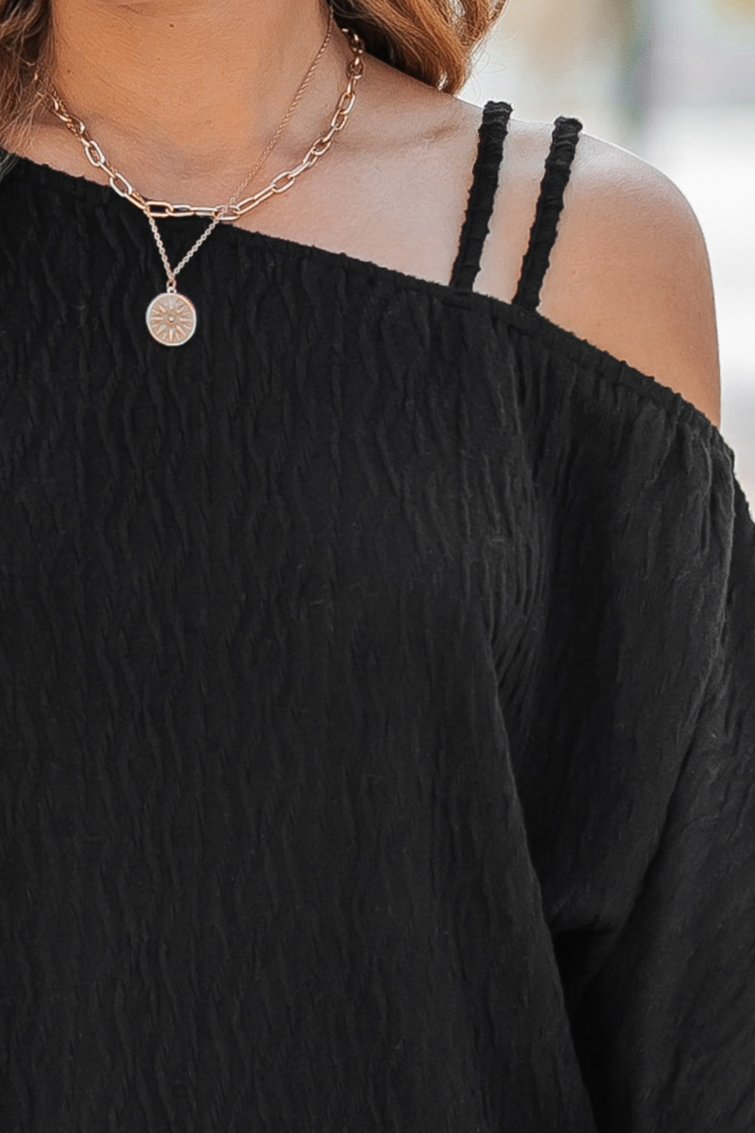 Asymmetrical Collar One Shoulder Top