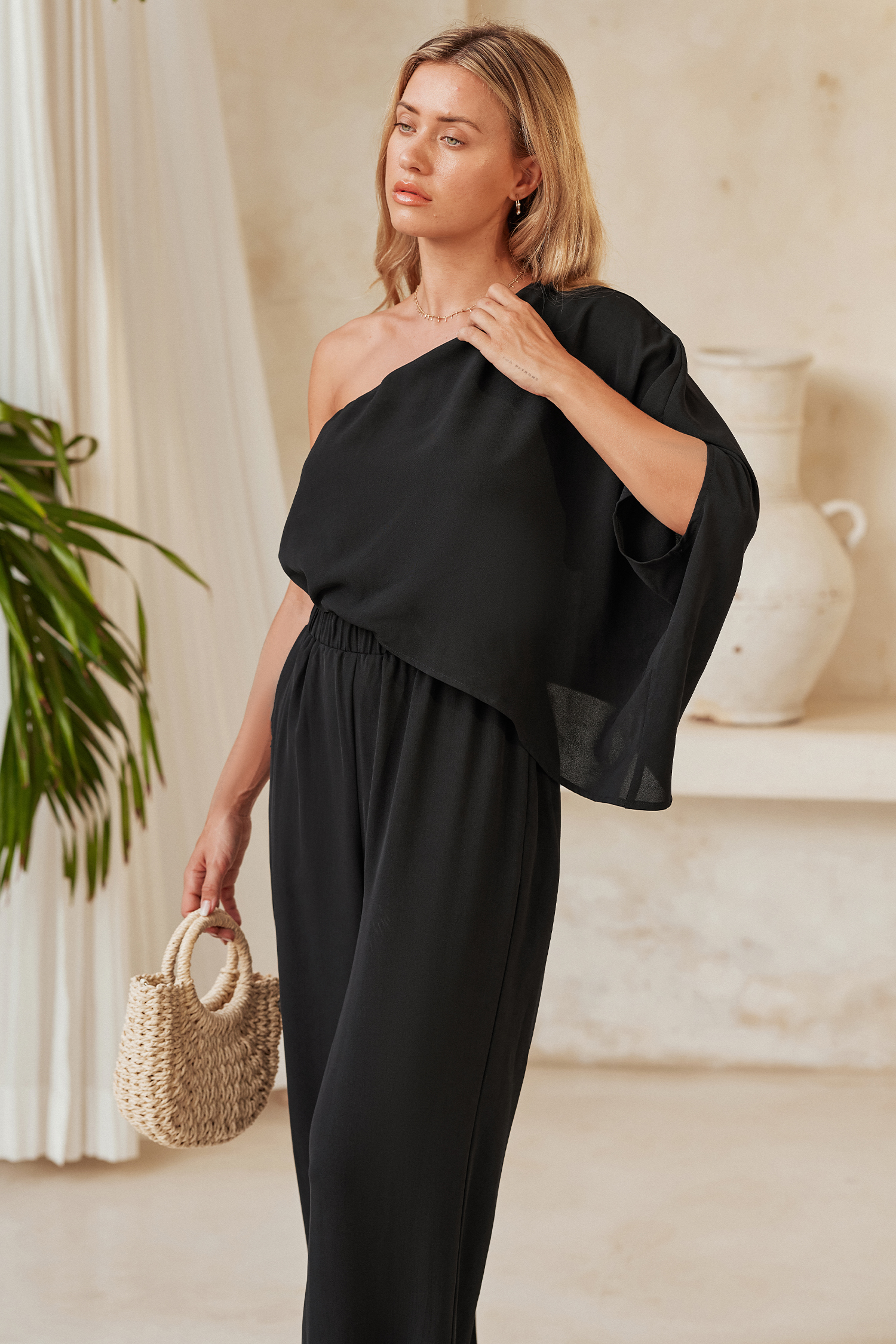Sable Draped Wide Leg Jumpsuit Cupshe AU
