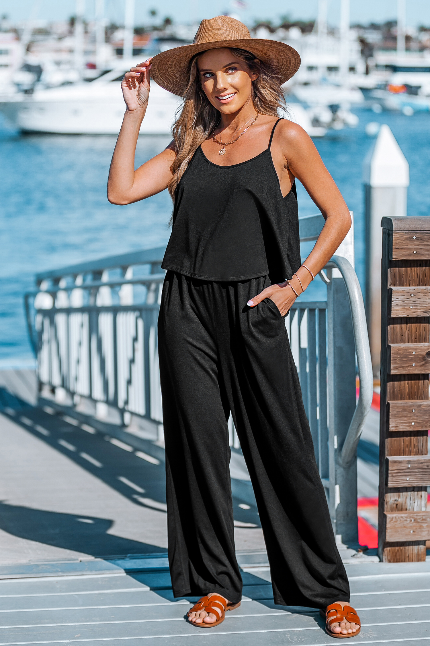Midnight Serenade Flounce Jumpsuit