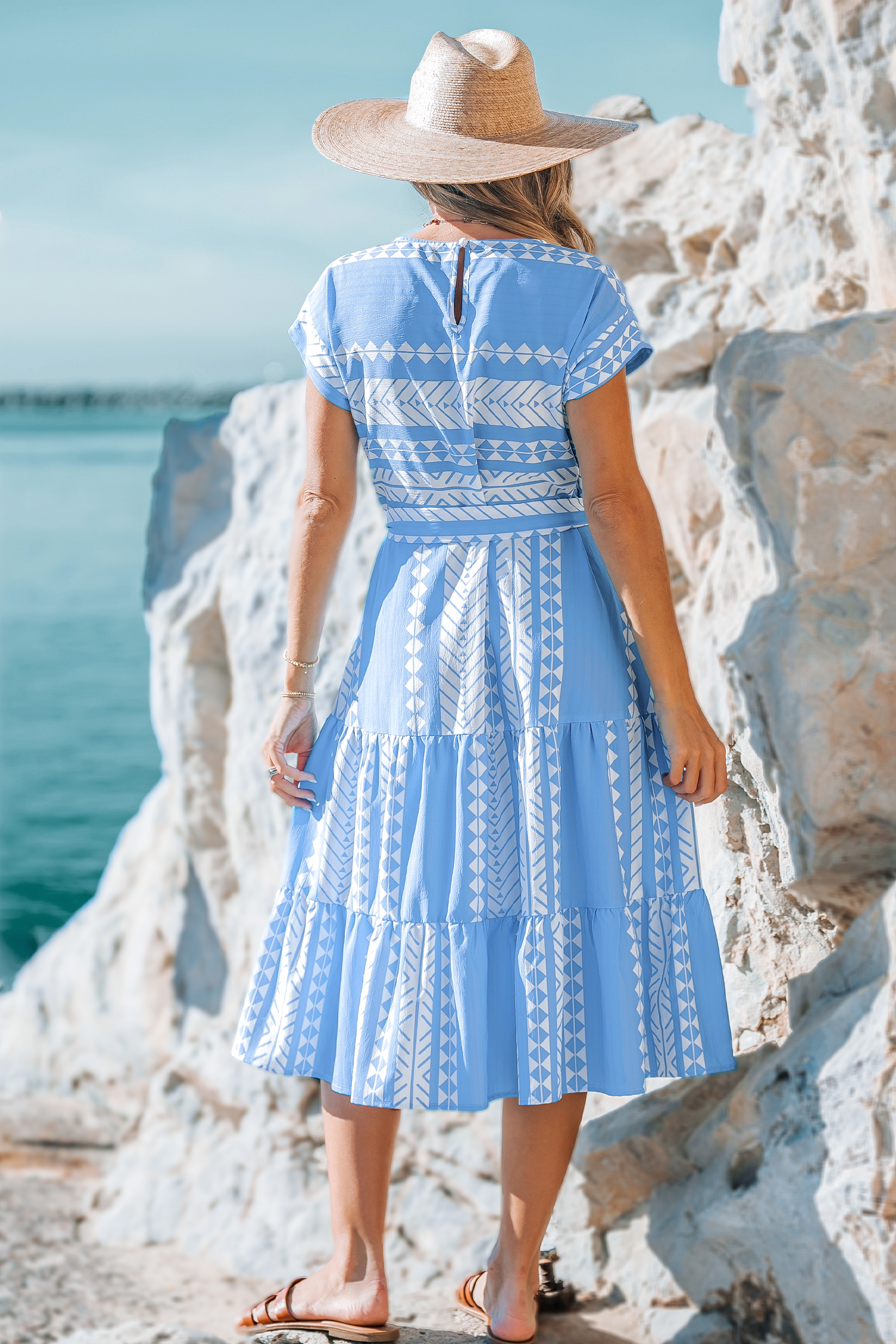 パーティードレス Jamari Geometric Patchwork Jacquard Dress パーティードレス Jamari Geometric Patchwork Jacquard Dress