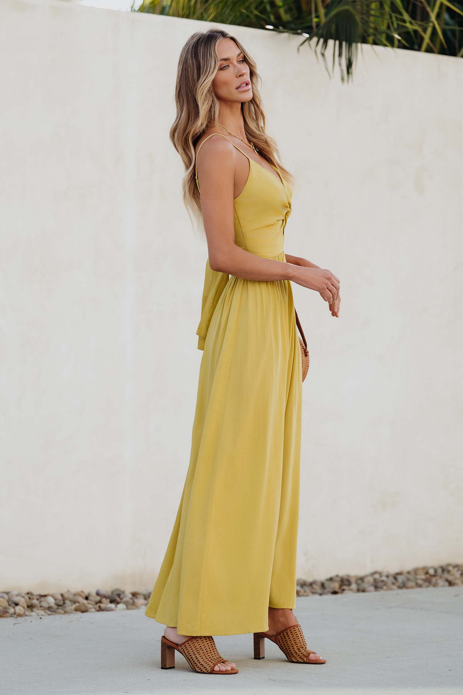 X Iskra Front Twist & Keyhole Maxi Dress