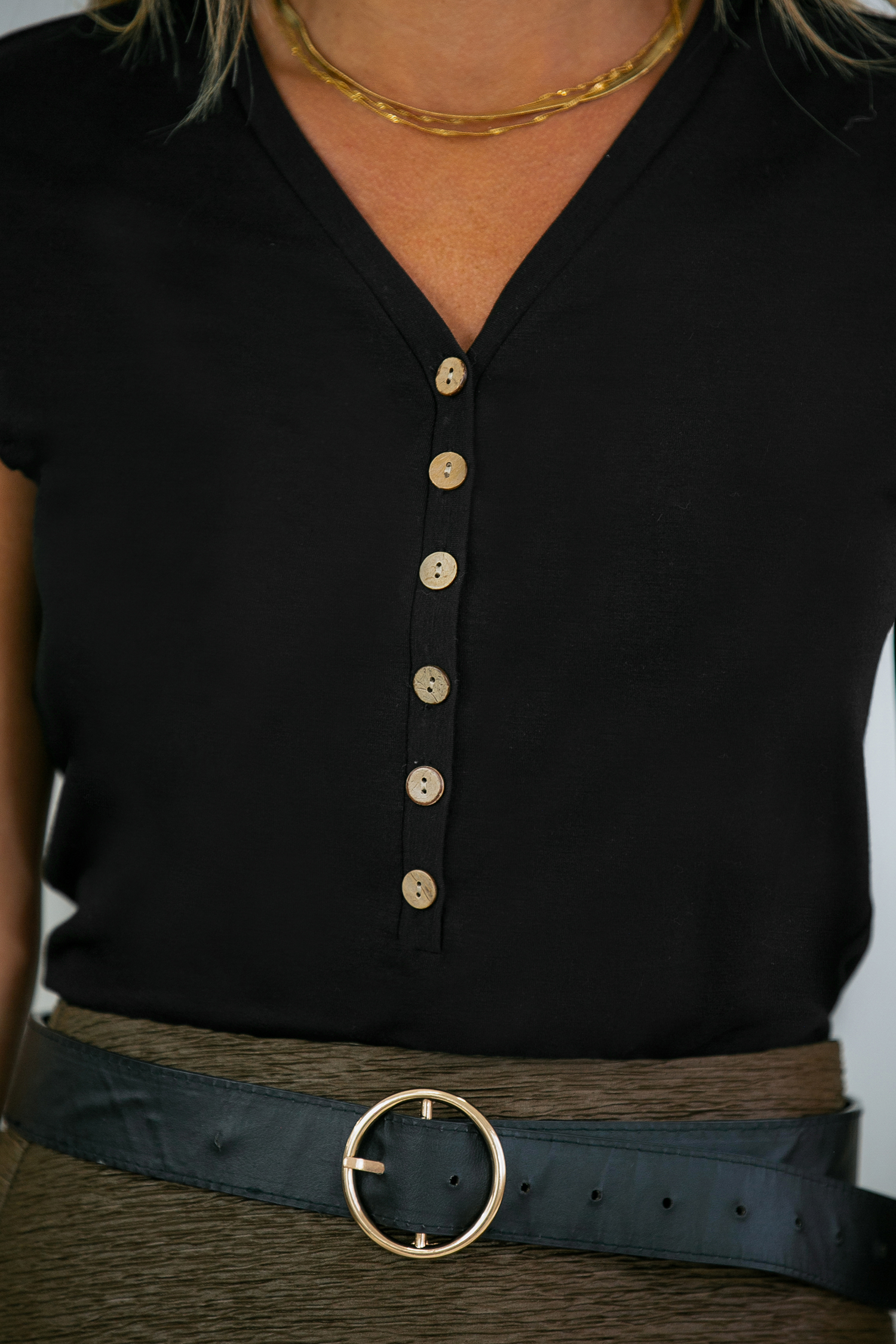 Black Short Sleeve Jersey Tee