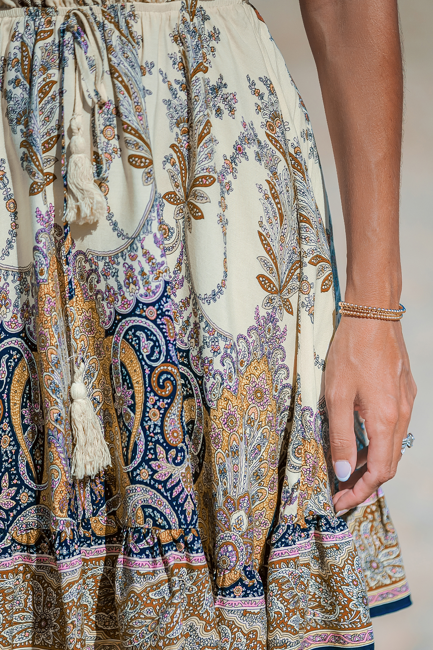 Paisley Boho Sleeveless Mini Dress