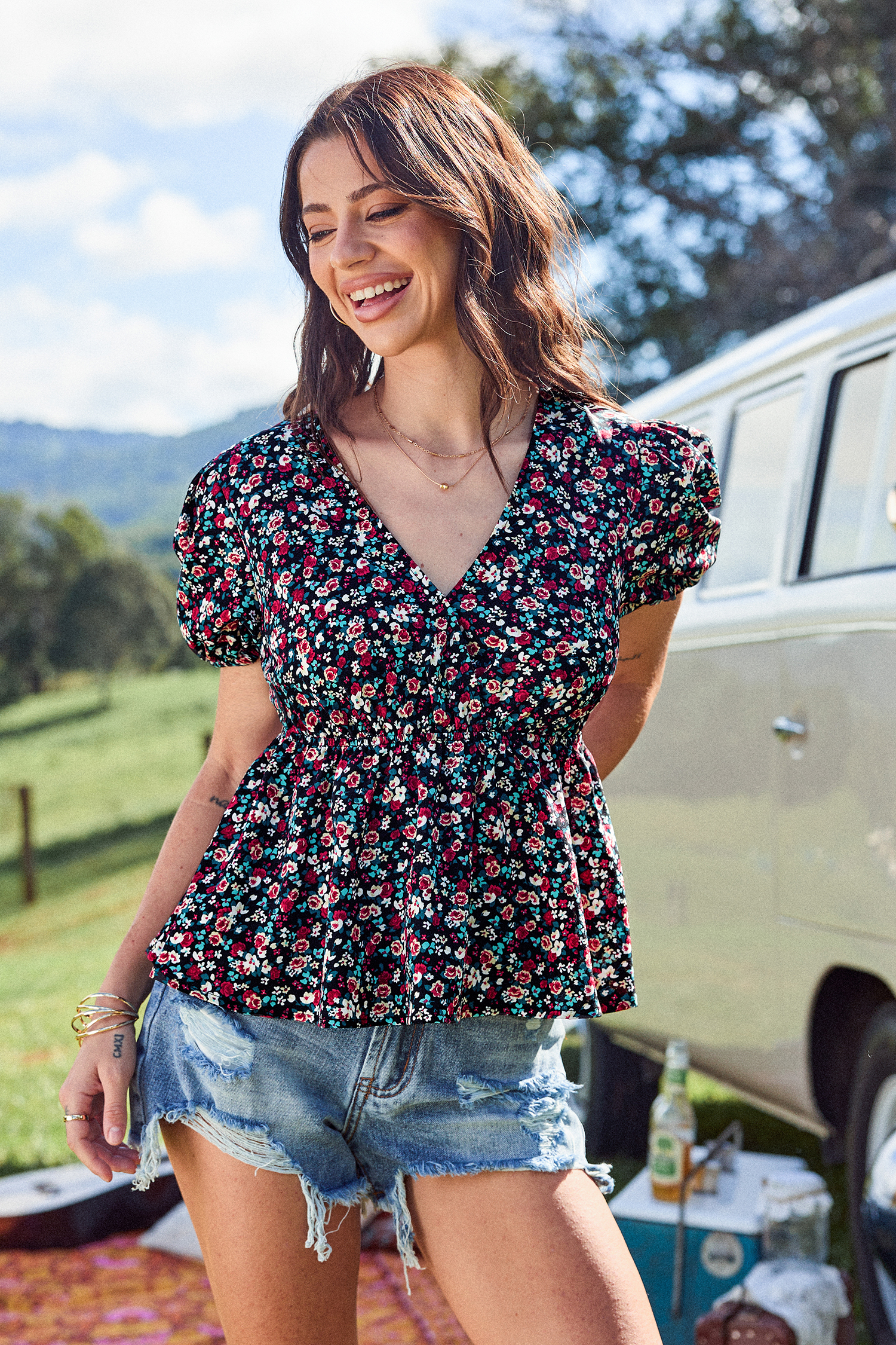 トップス eaphi flower jacquard peplum tops Eaphi flower jacquard peplum tops - メルカリ