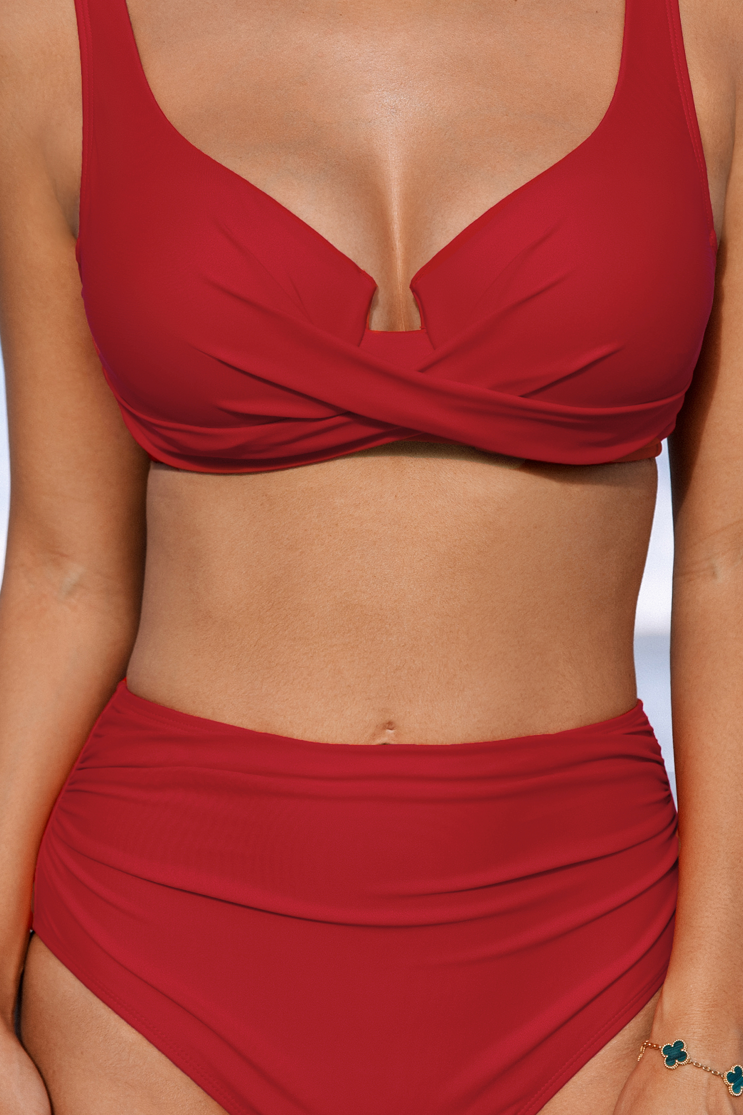 CUPSHE レッド ビキニセット 1c32a7e551a016b91db5277983dabc