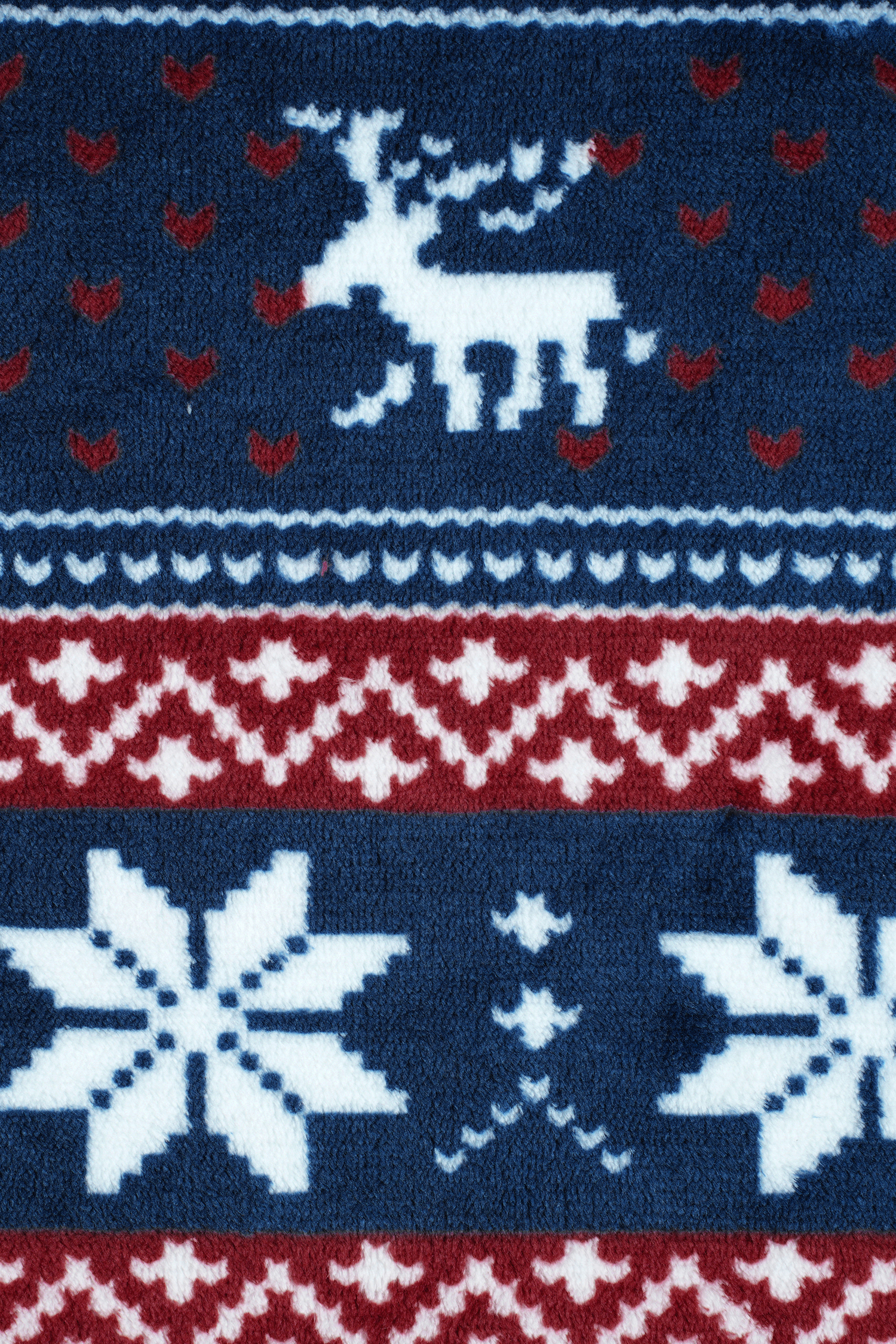 Conjunto de pijama navideño azul y rojo