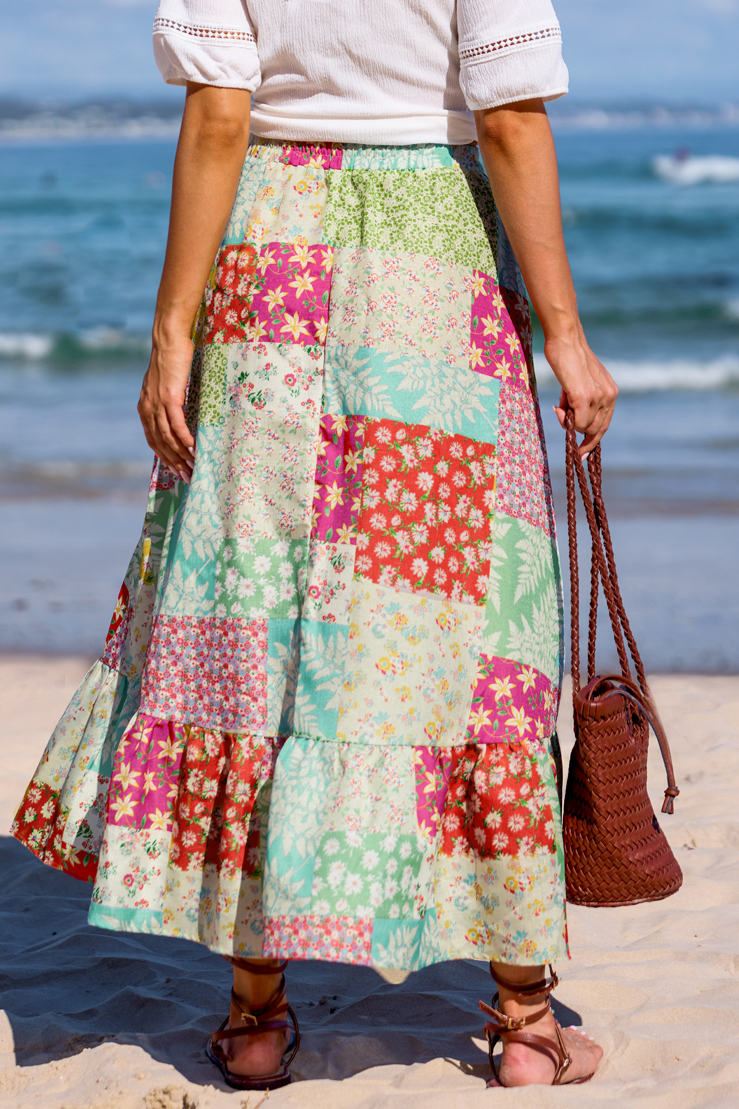スカート muguet fifth avenue multicolor skirt cy Short wrap skirt | Multicolor checkered – Sisters Department