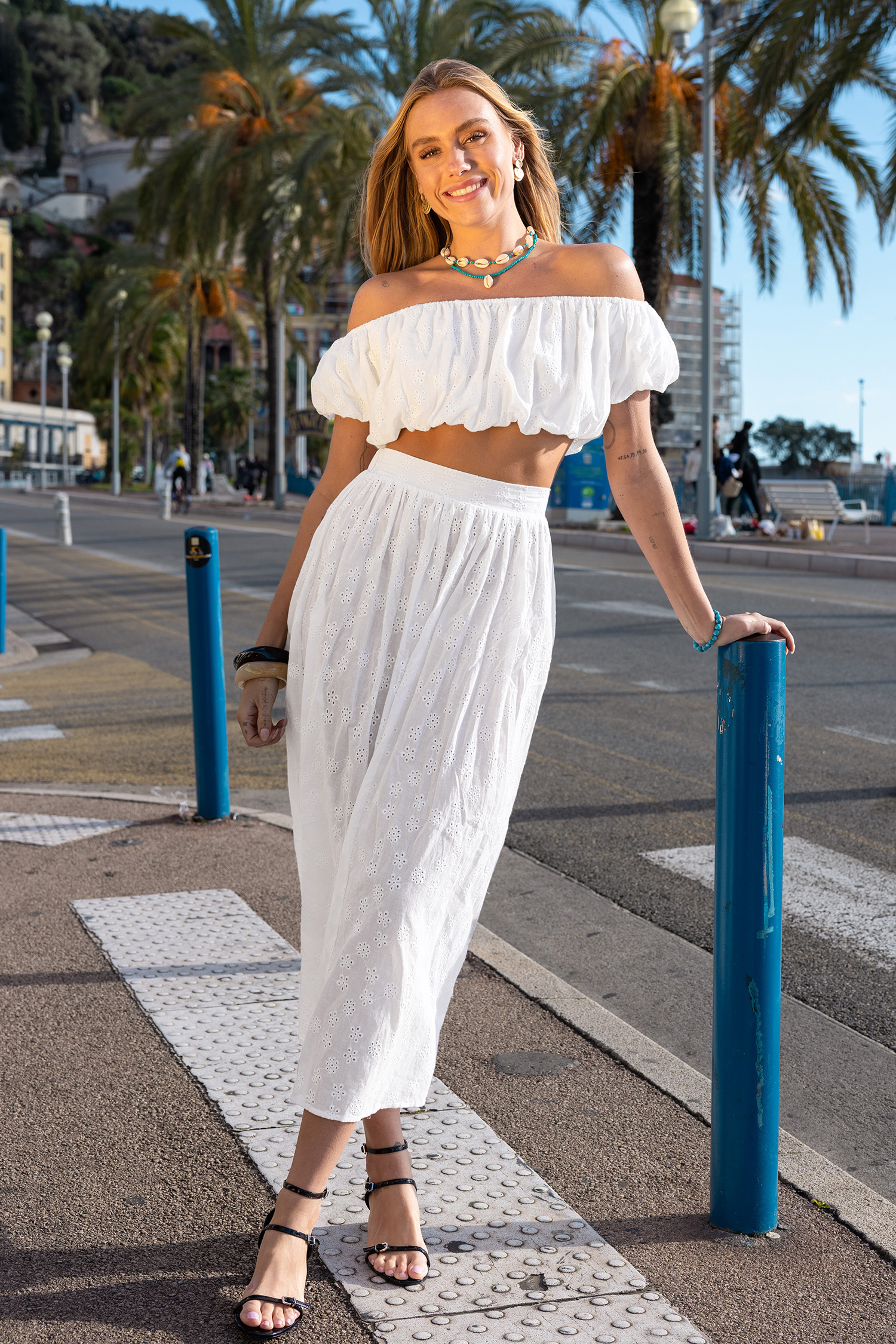 The Sweet Escape White Two-Piece Cover-Up Set