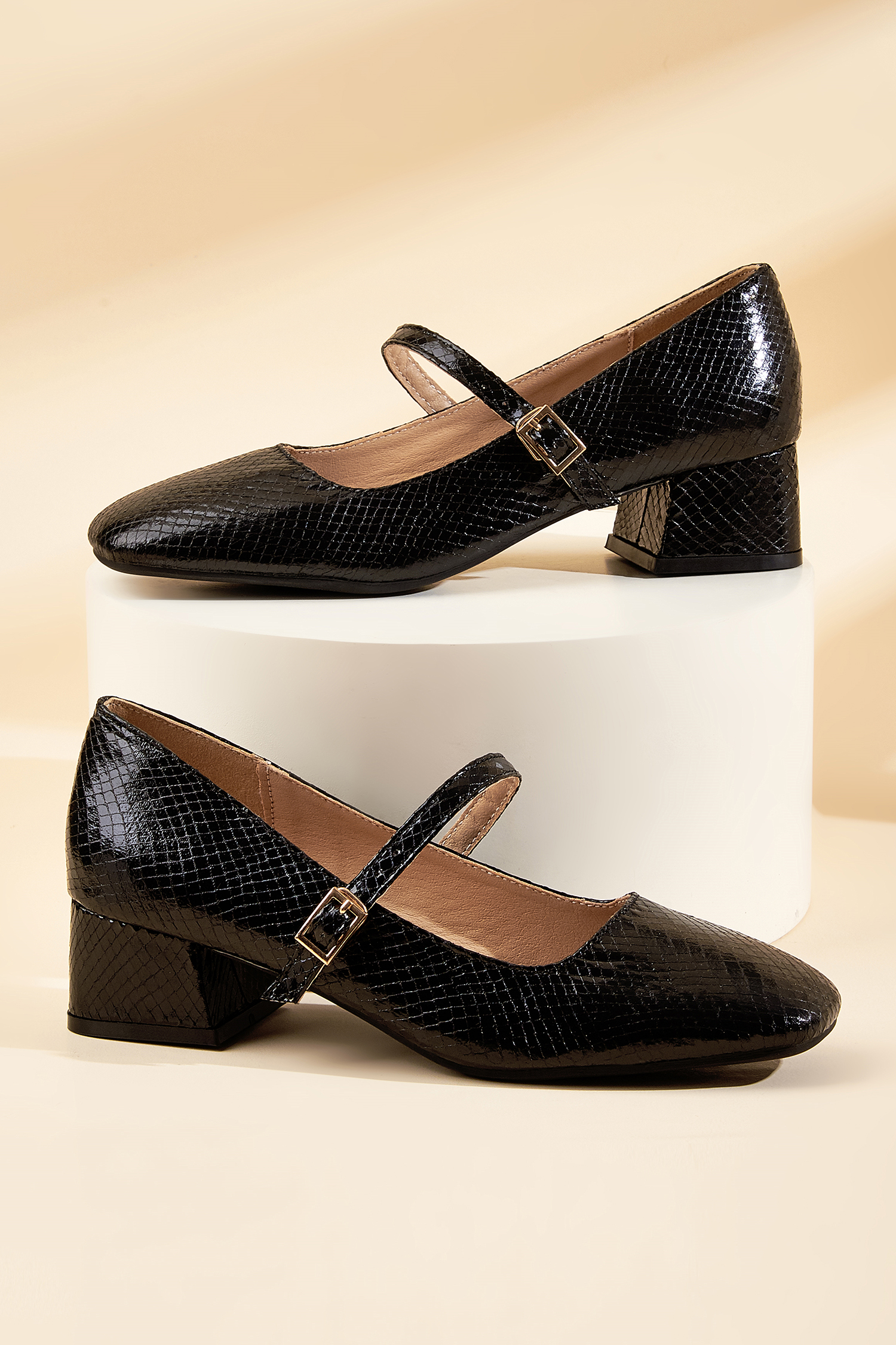 Mary Mod Vibes Black Mary Jane Shoes