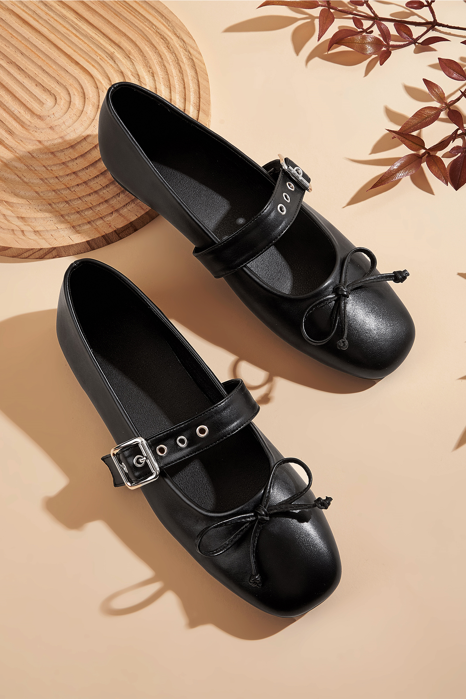 Zapatos planos negros Rebel Heart