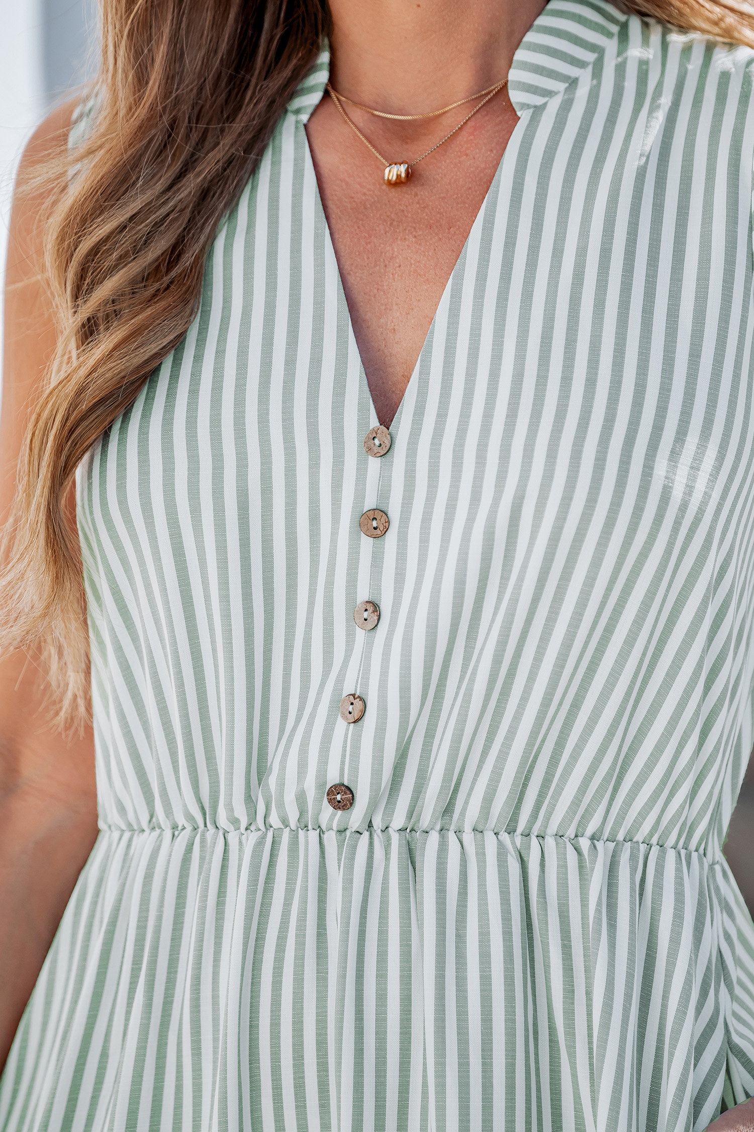 Poised & Perfect Striped Midi Dress