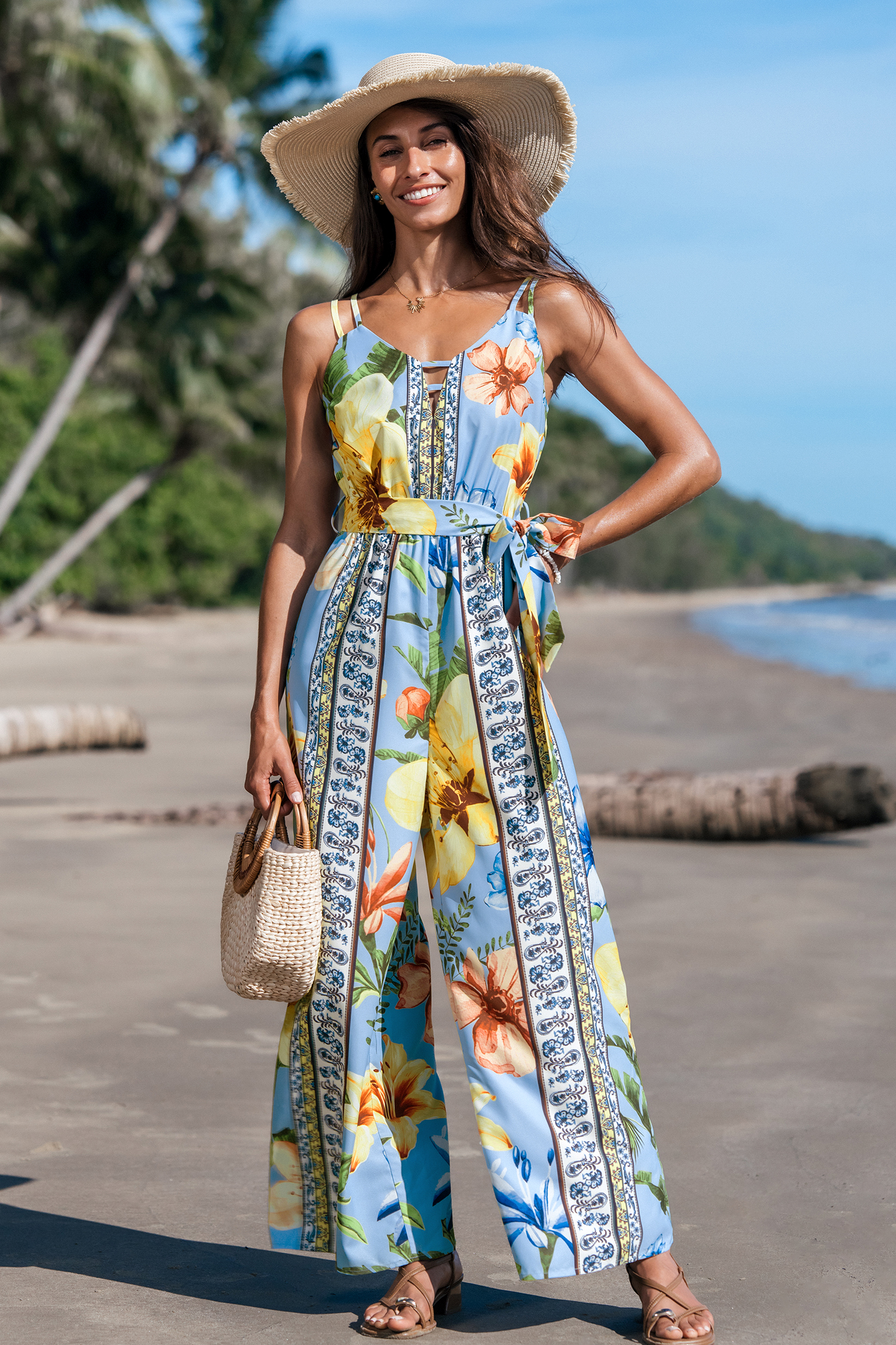 Daisy Breeze Floral Jumpsuit