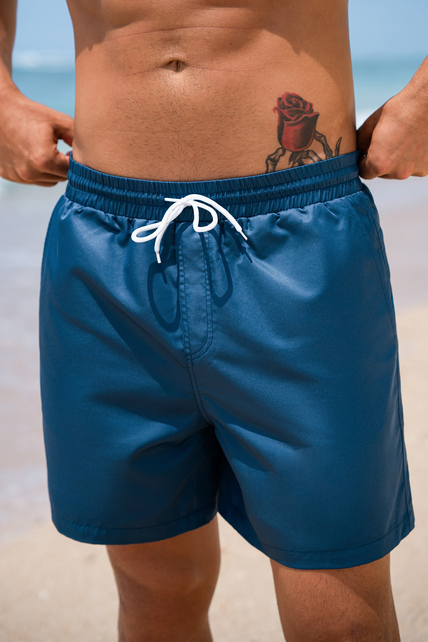 Pantalones cortos de tabla azul Indigo Coast