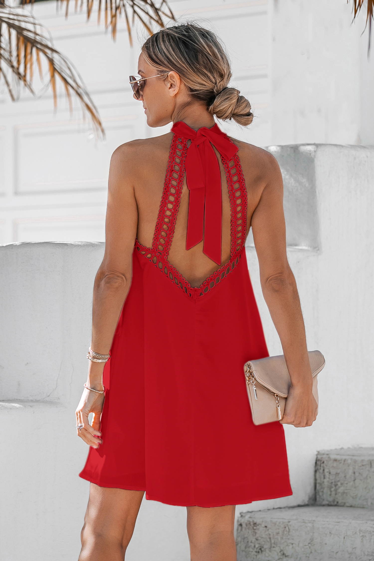 overdue flair ♥ HALTER NECK LACE SLEEVELESS HALTER NECK LACE SLEEVELESS_WHITE - overdue flair