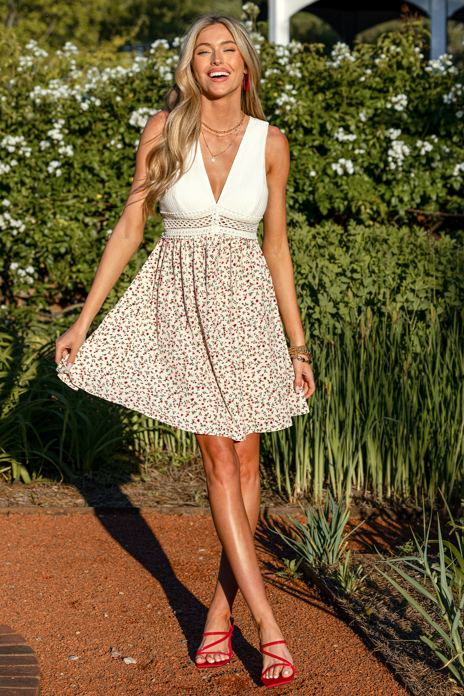 Cupshe Daisy Whimsy Floral Mini Dress