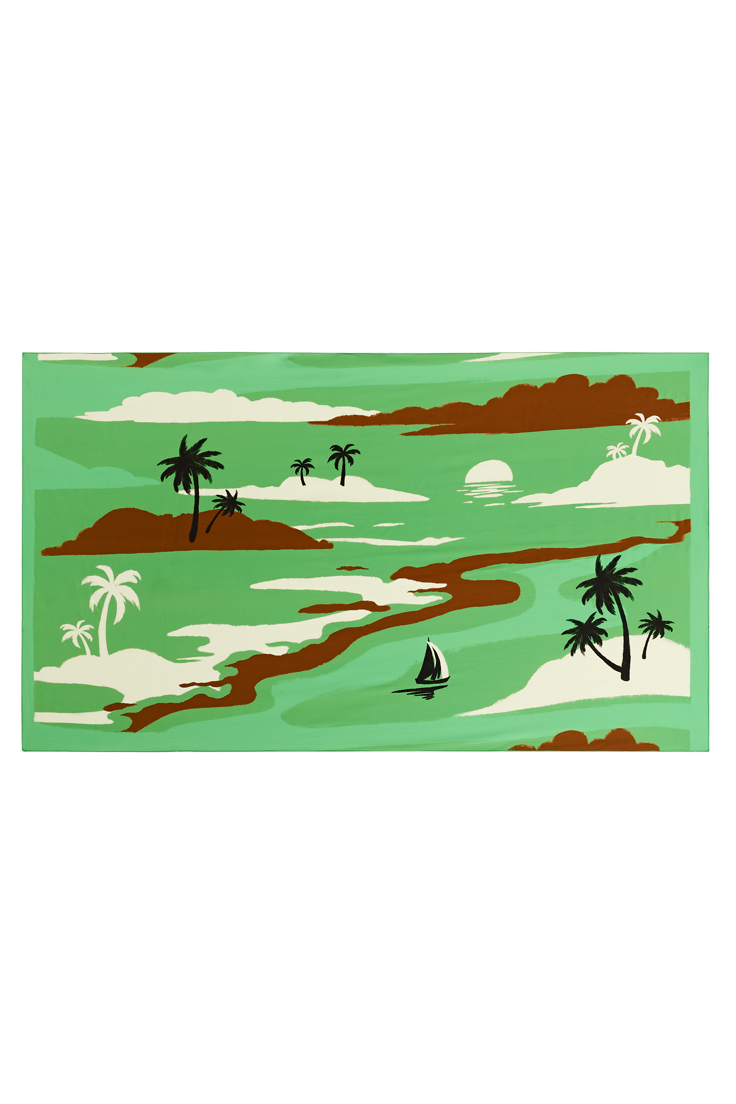 Cupshe Lagoon Wrap Tropical Cover-up Sarong In Green