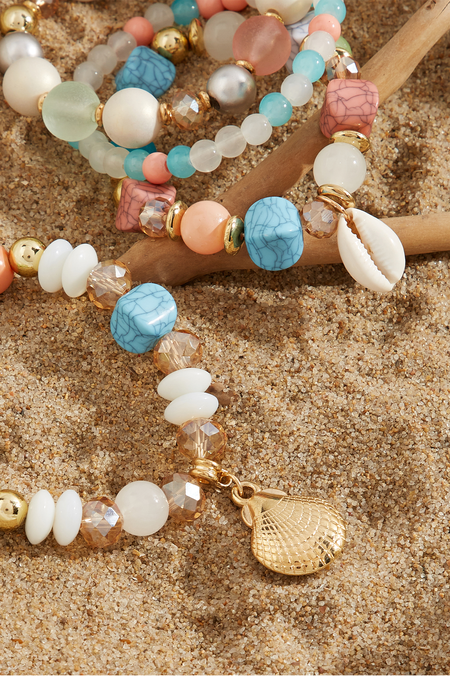 Conjunto de pulseras de cuentas de espectro completo