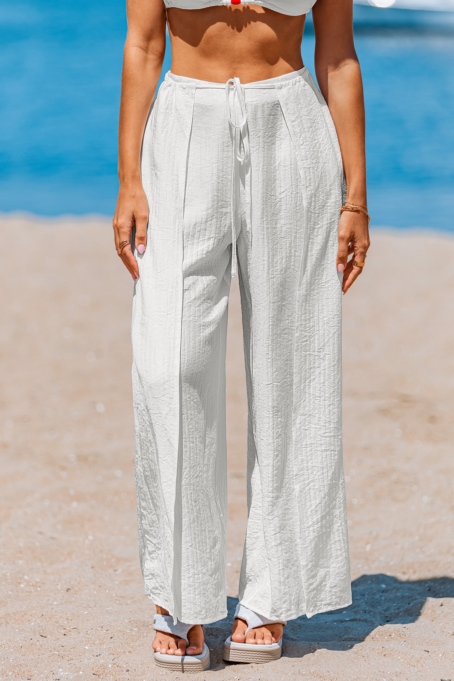 No Shade Needed White Cover-Up Pants
