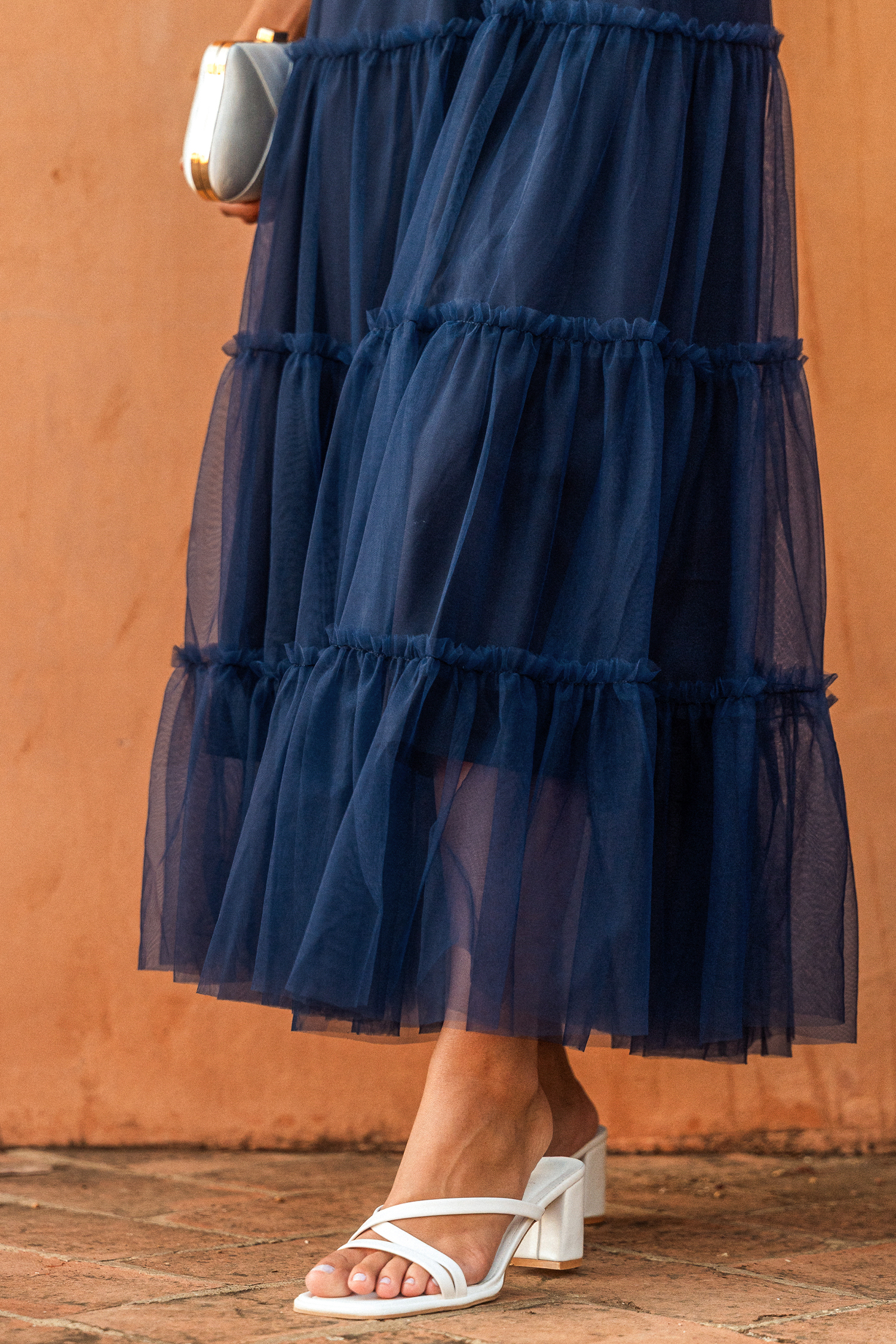 Full of Frills Blue Maxi Dress