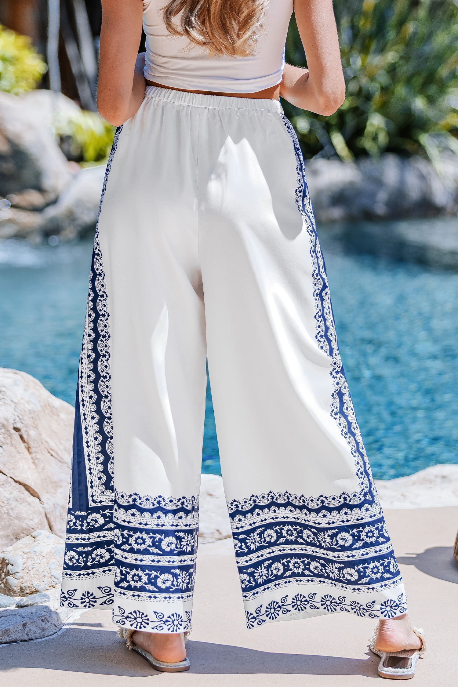 Cupshe Loose Lines Ornate Pants