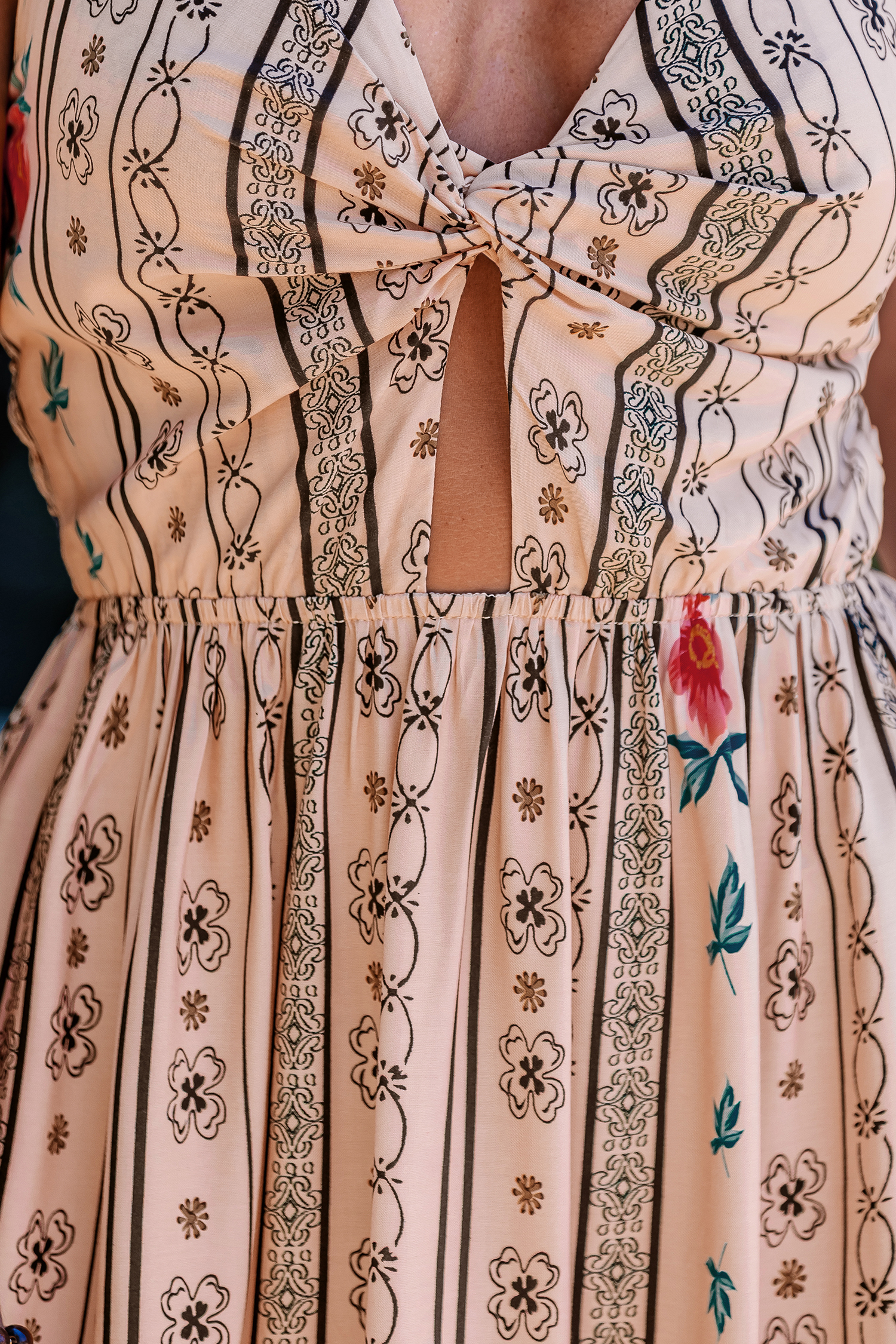 Cupshe Little Romance Ornate Maxi Dress In Multi