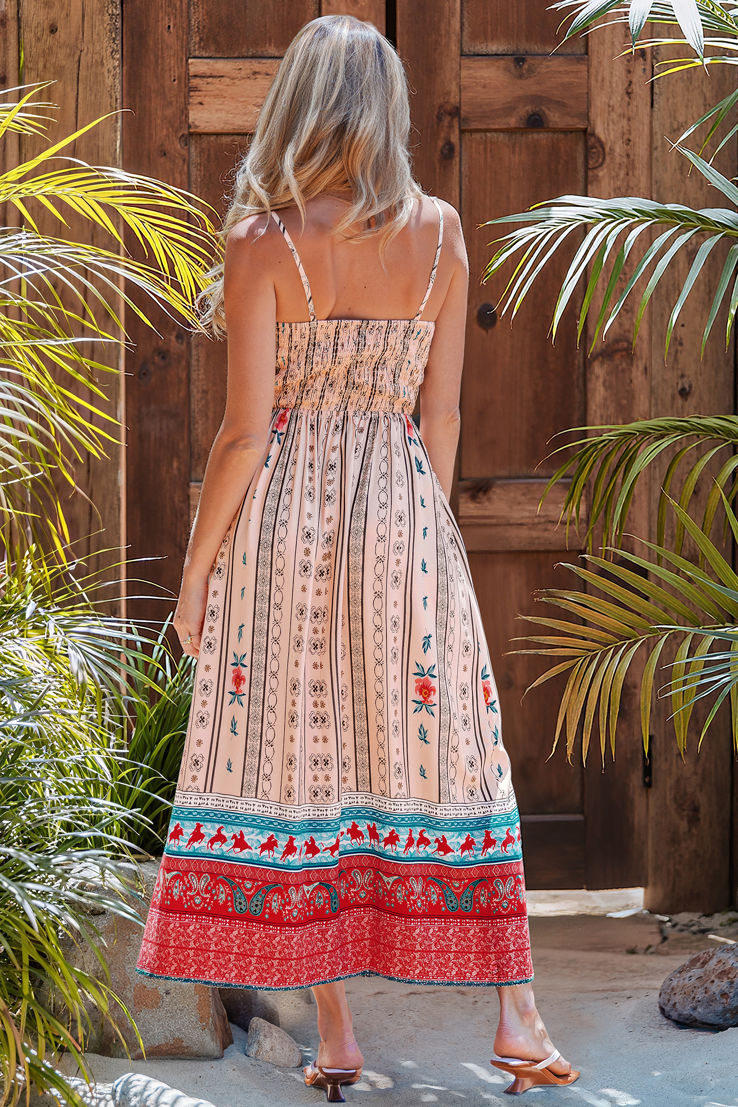 Cupshe Little Romance Ornate Maxi Dress In Multi