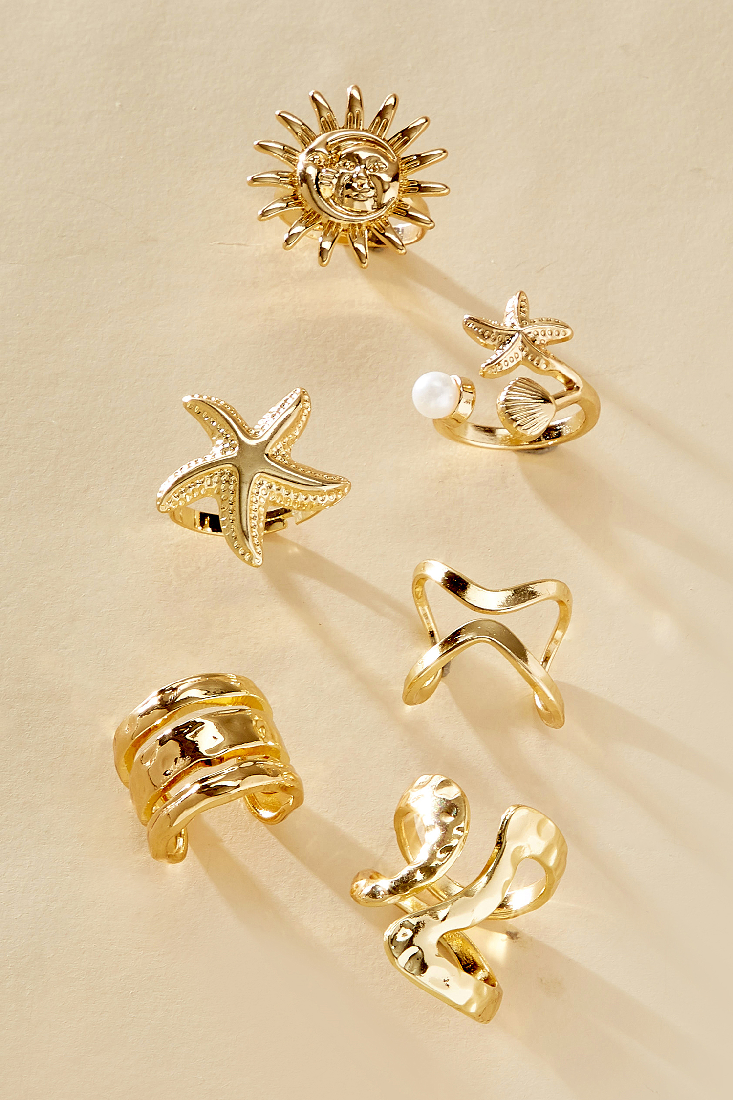 Juego de anillos dorados Golden Rule