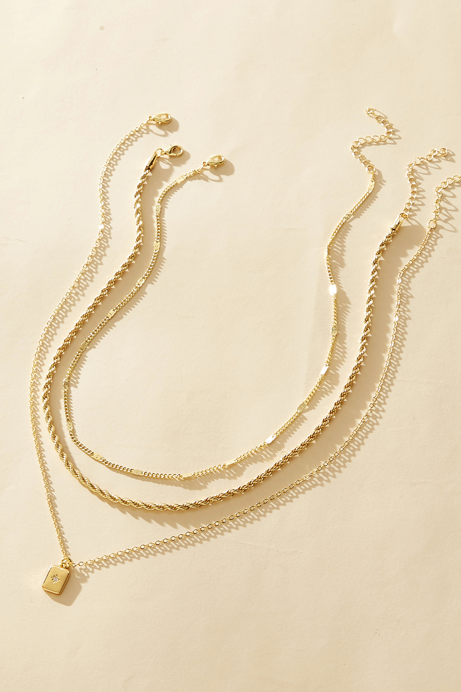Conjunto de collar en tono dorado Finer Things