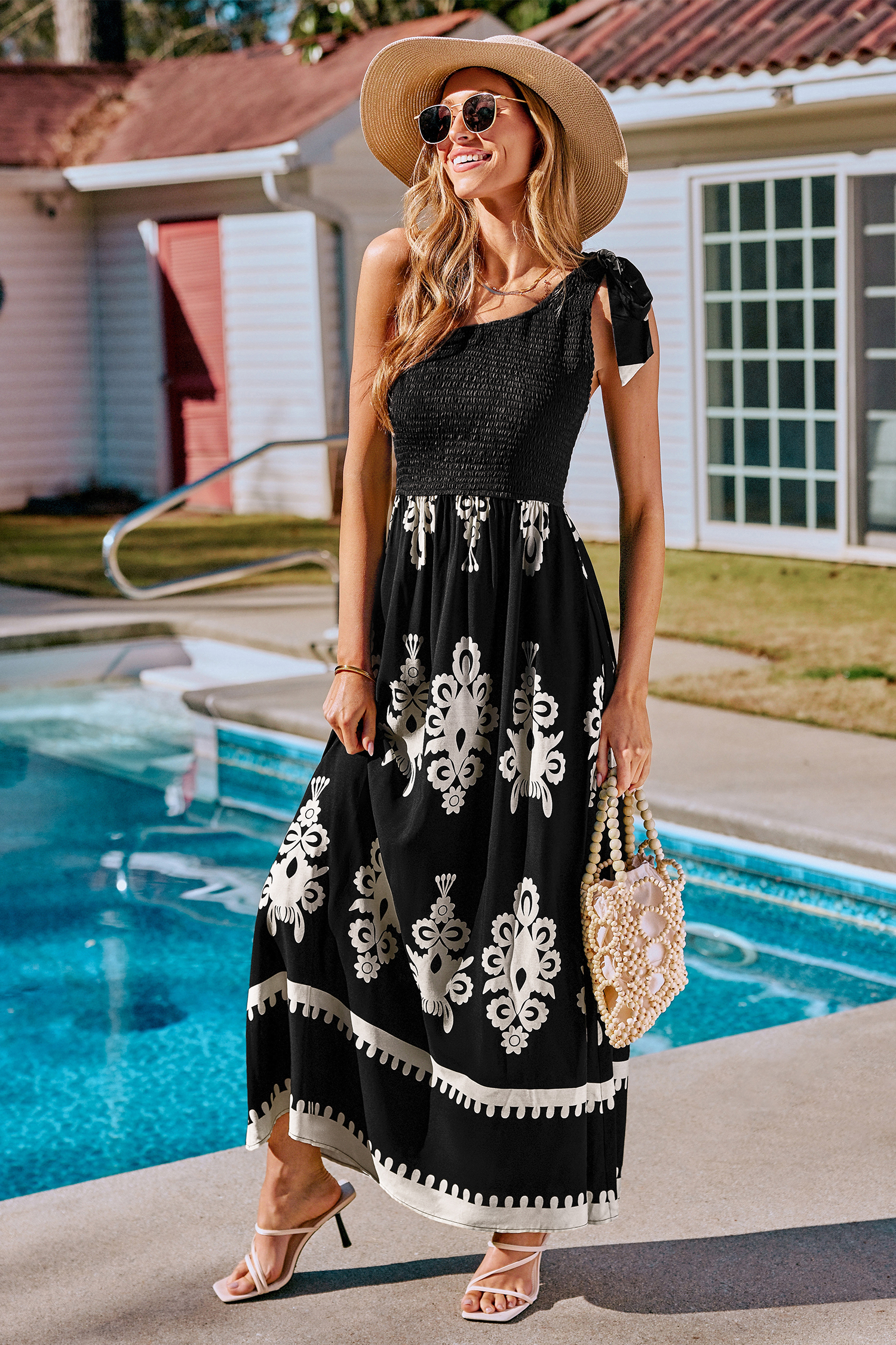 Cupshe Show Some Love Ornate Maxi Dress In Black